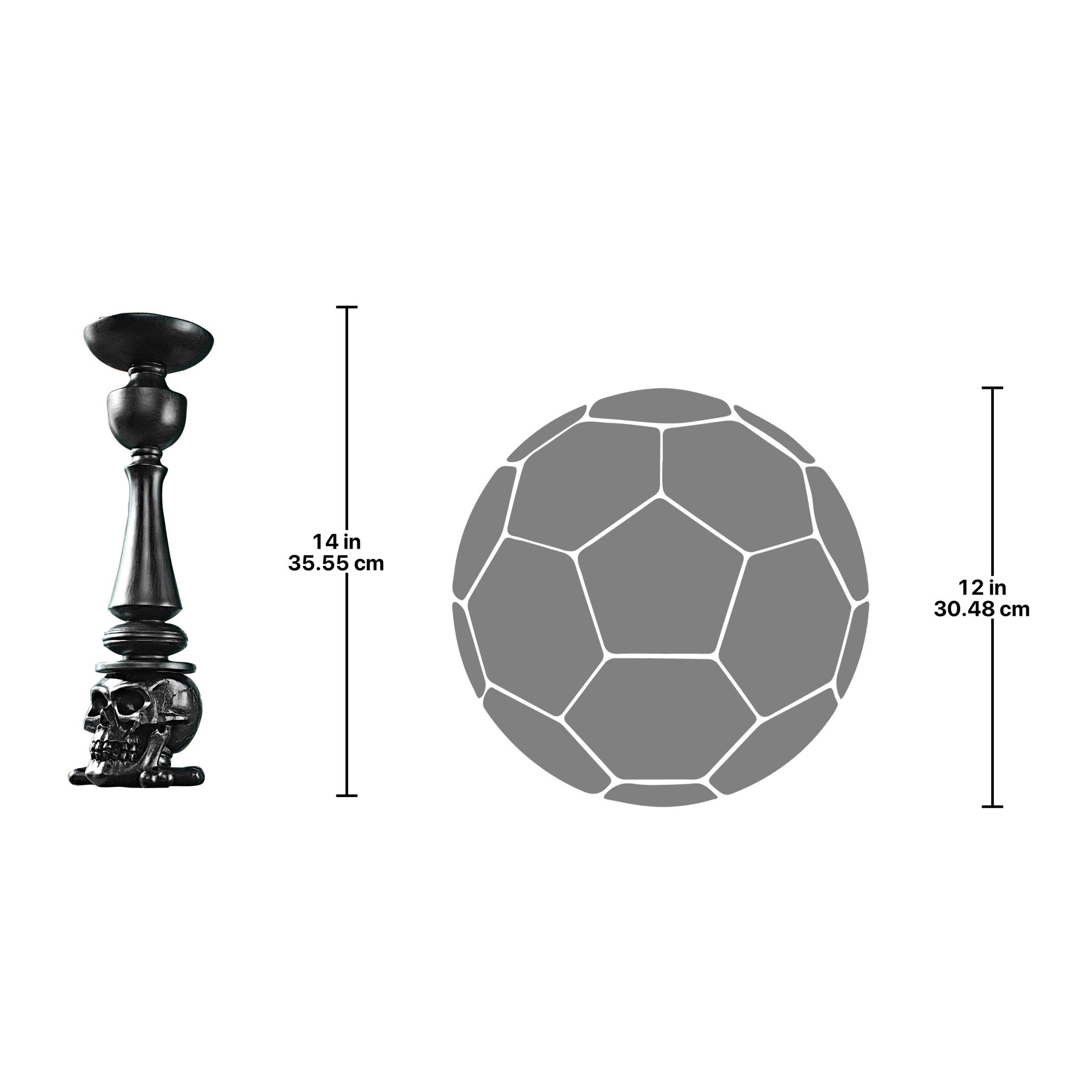 Toscano - Shadow of Darkness Skull and Bones Candlestick