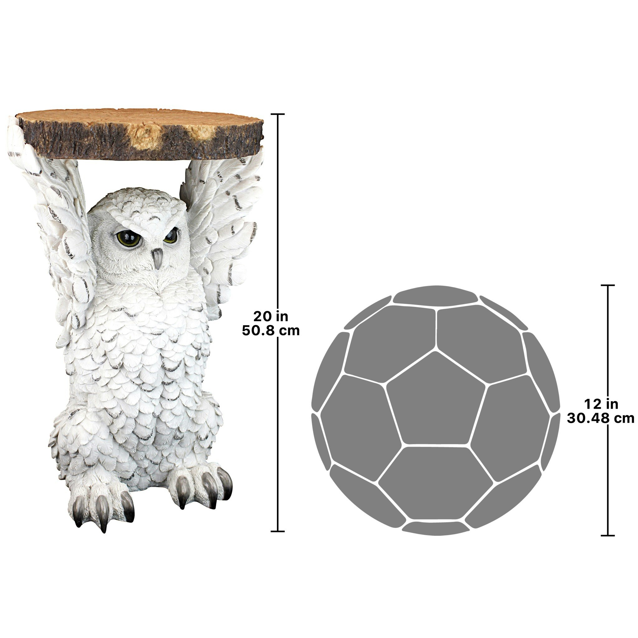 Toscano - Wisdom Owl Sculptural Side Table in Designer Resin