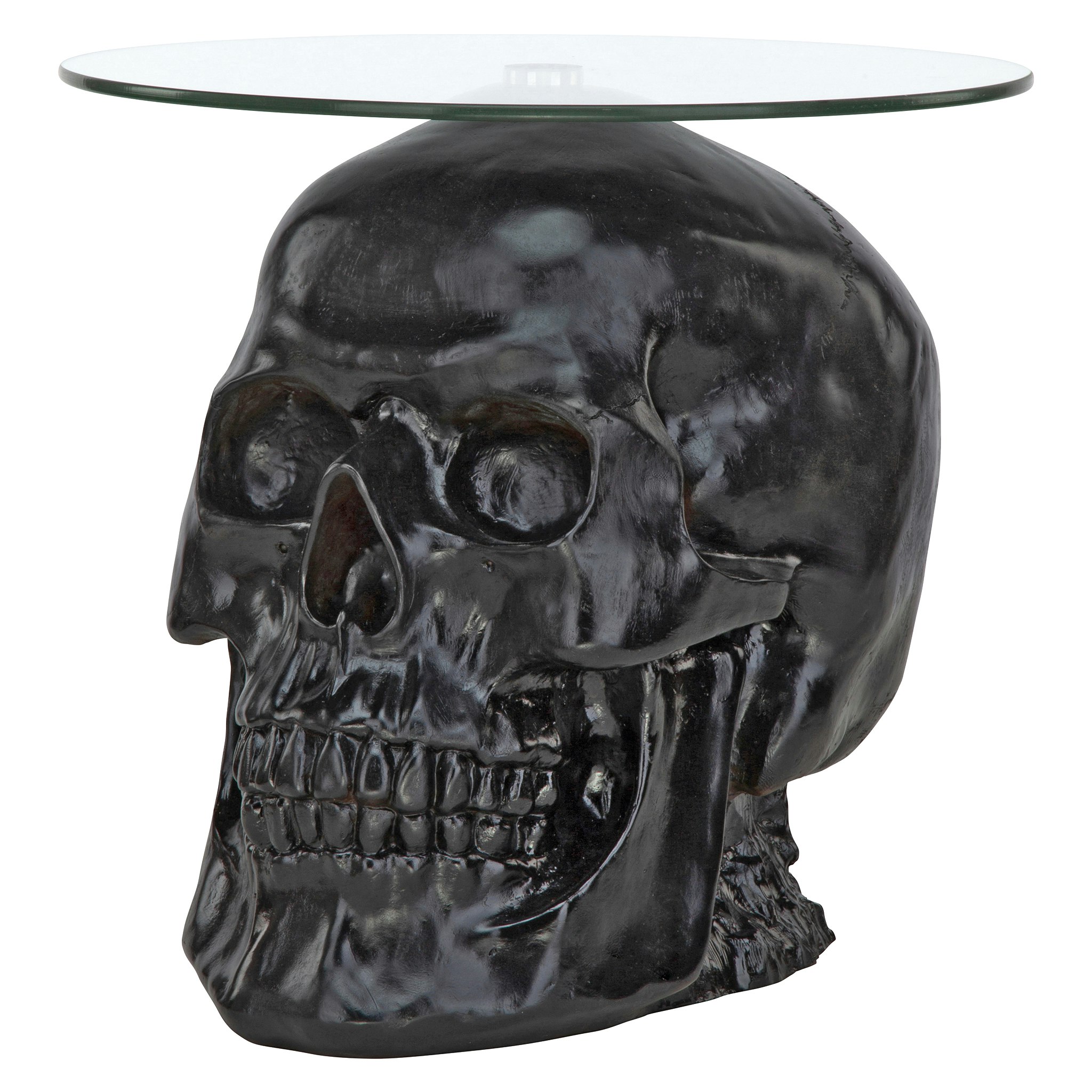 Toscano Lost Souls Gothic Skull Table - Black, Designer Resin