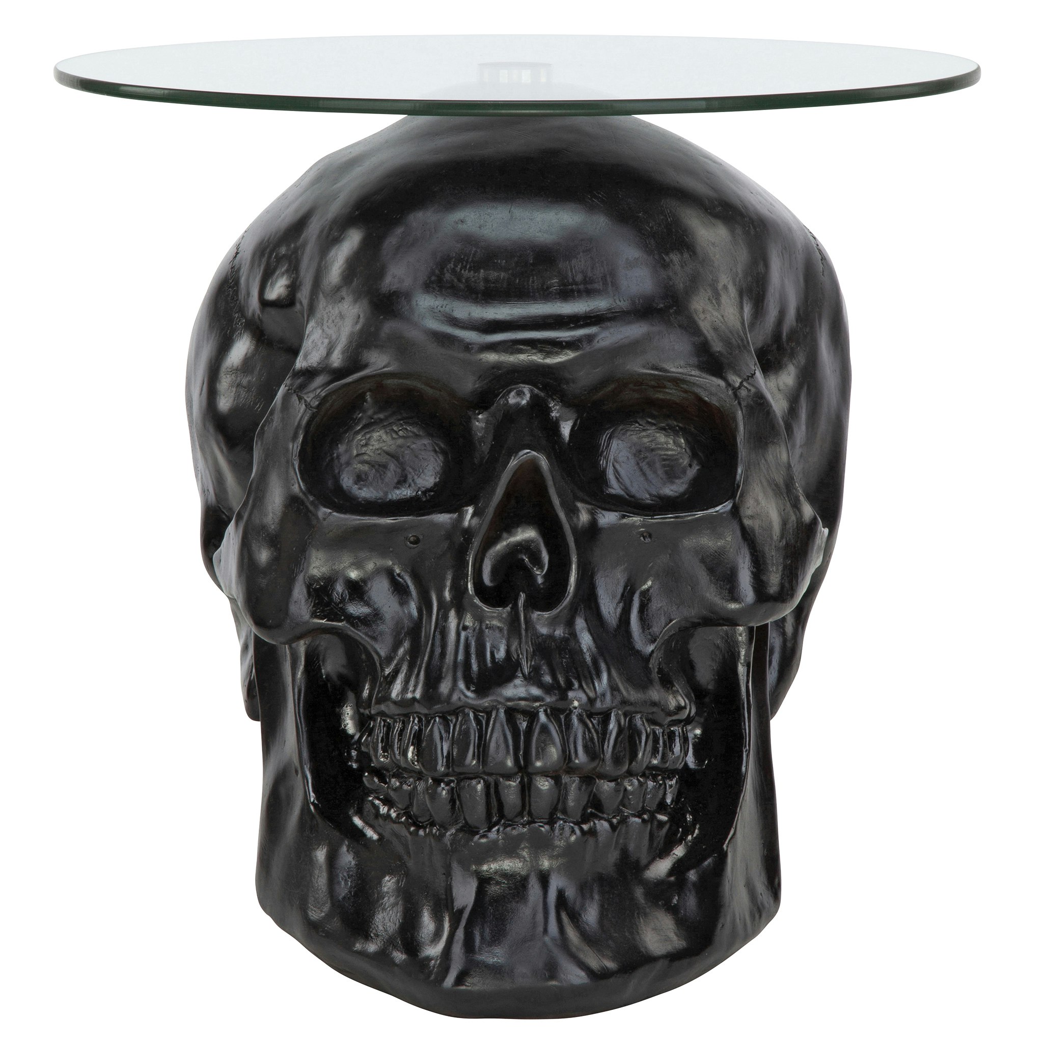 Toscano Lost Souls Gothic Skull Table - Black, Designer Resin