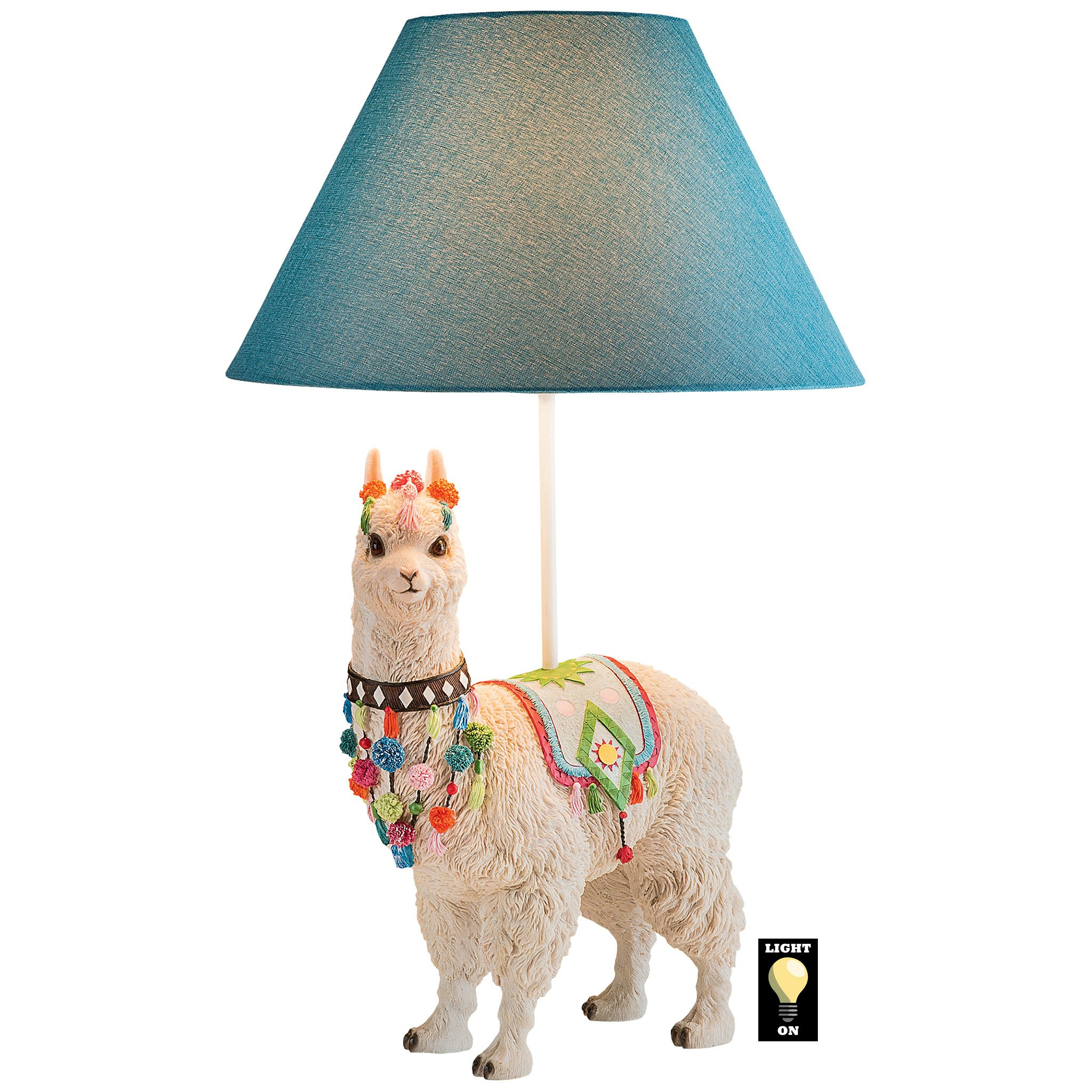 Toscano - Andes Alpaca of Rainbow Mountain Sculptural Table Lamp in Designer Resin