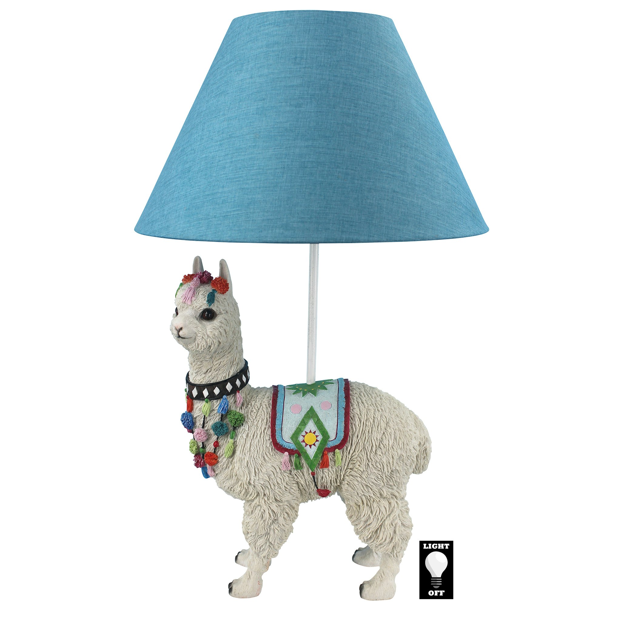 Toscano - Andes Alpaca of Rainbow Mountain Sculptural Table Lamp in Designer Resin