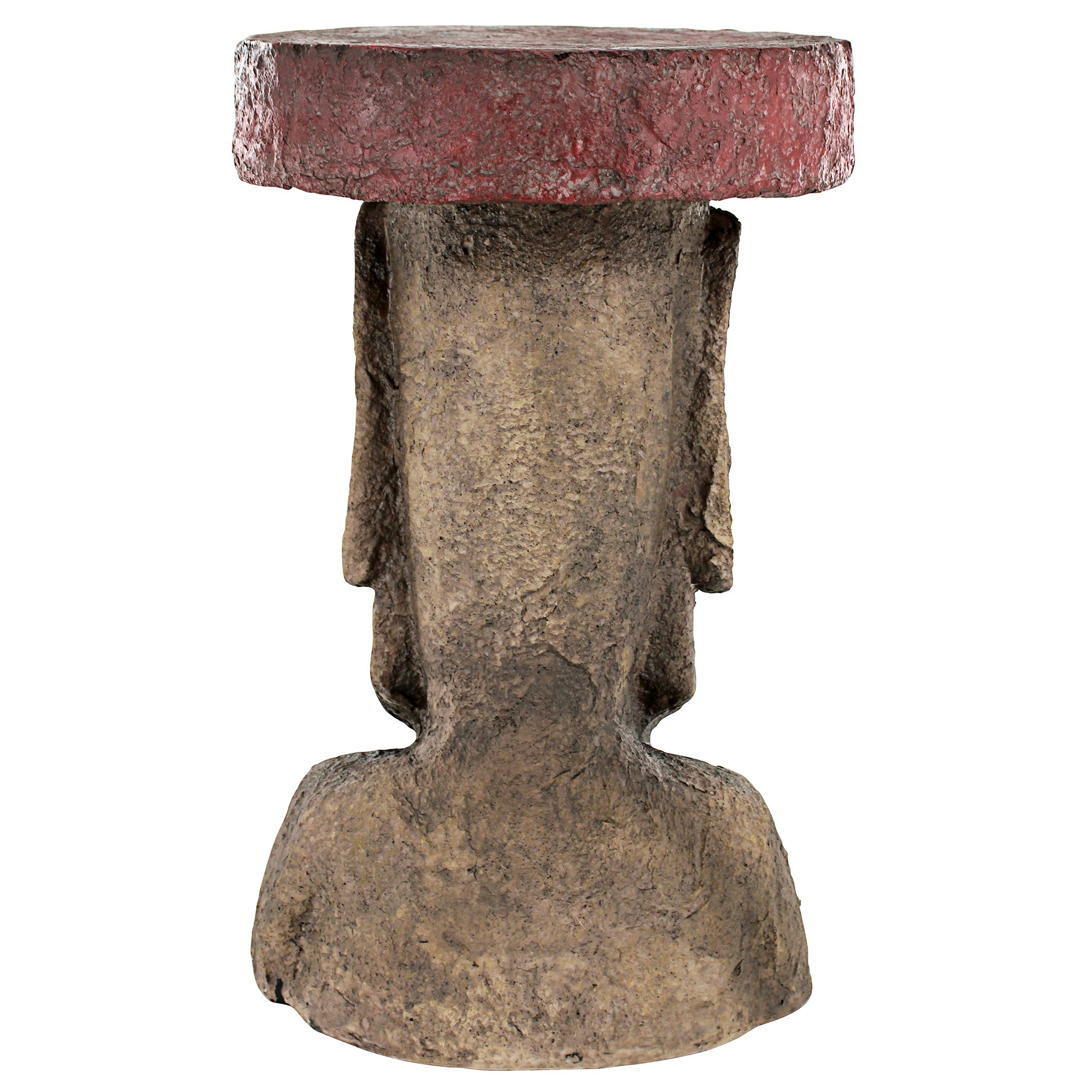 Toscano - Easter Island Polynesian Moai Head Sculptural Side Table in Designer Resin