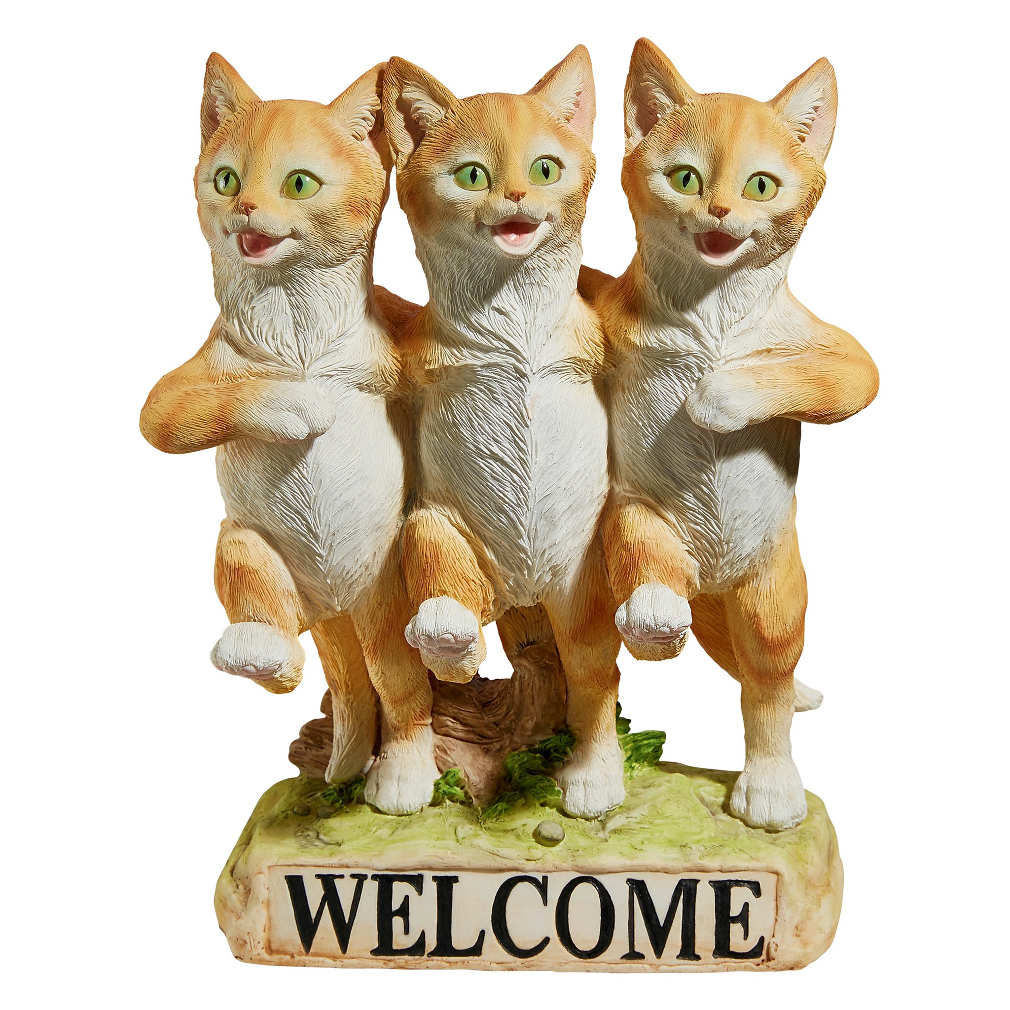 Toscano - Chorus Line of Cats Garden Welcome Sign Statue