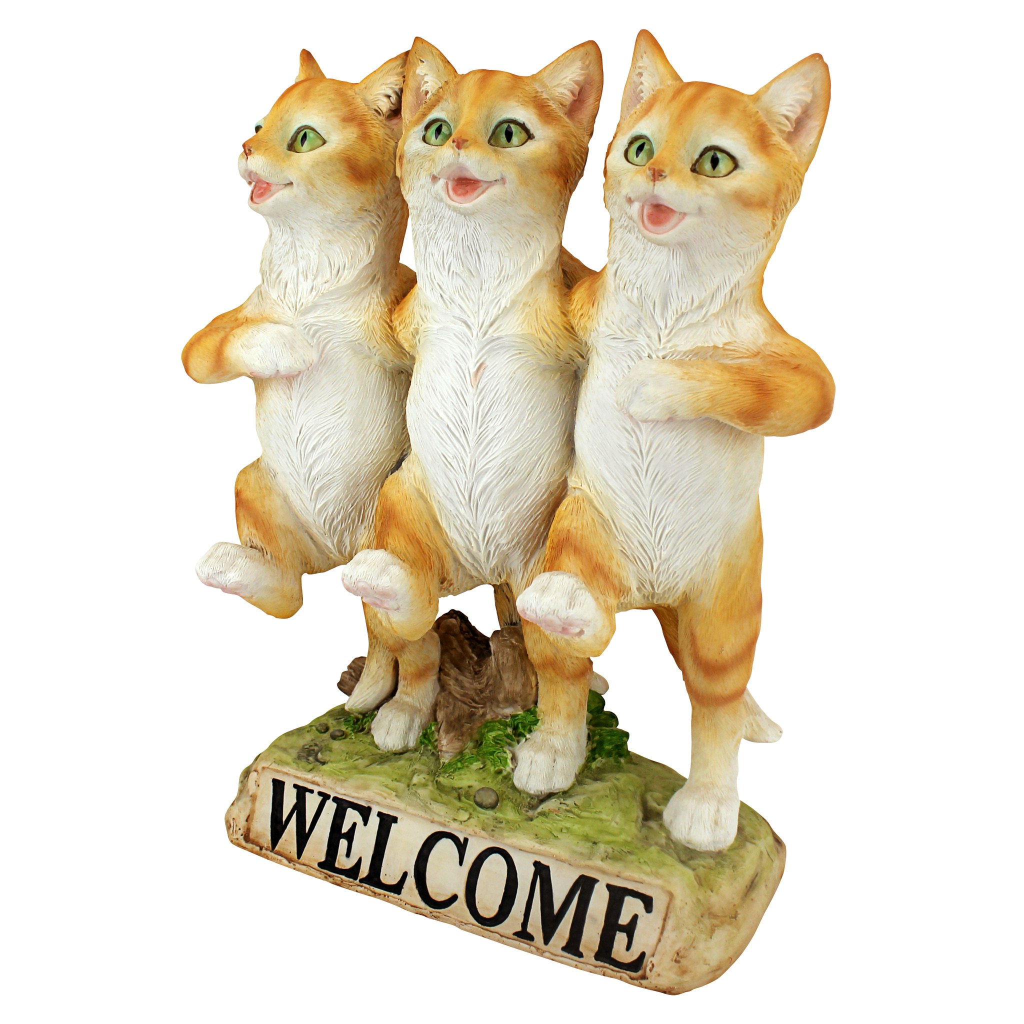 Toscano - Chorus Line of Cats Garden Welcome Sign Statue