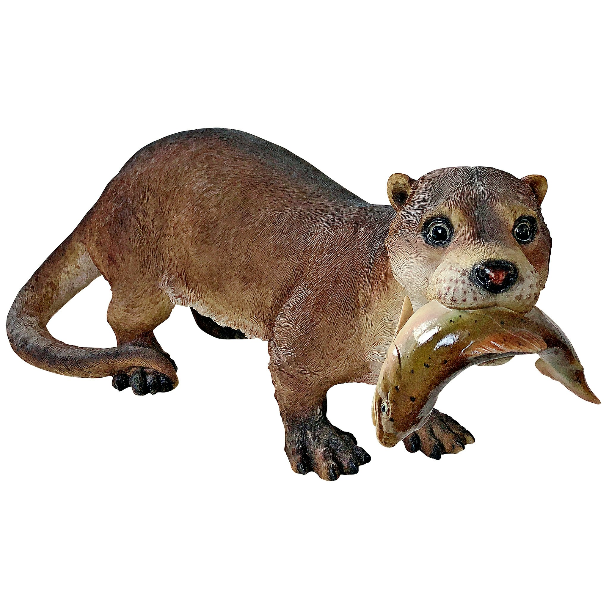 Toscano - River Otter Big Catch Garden Statue