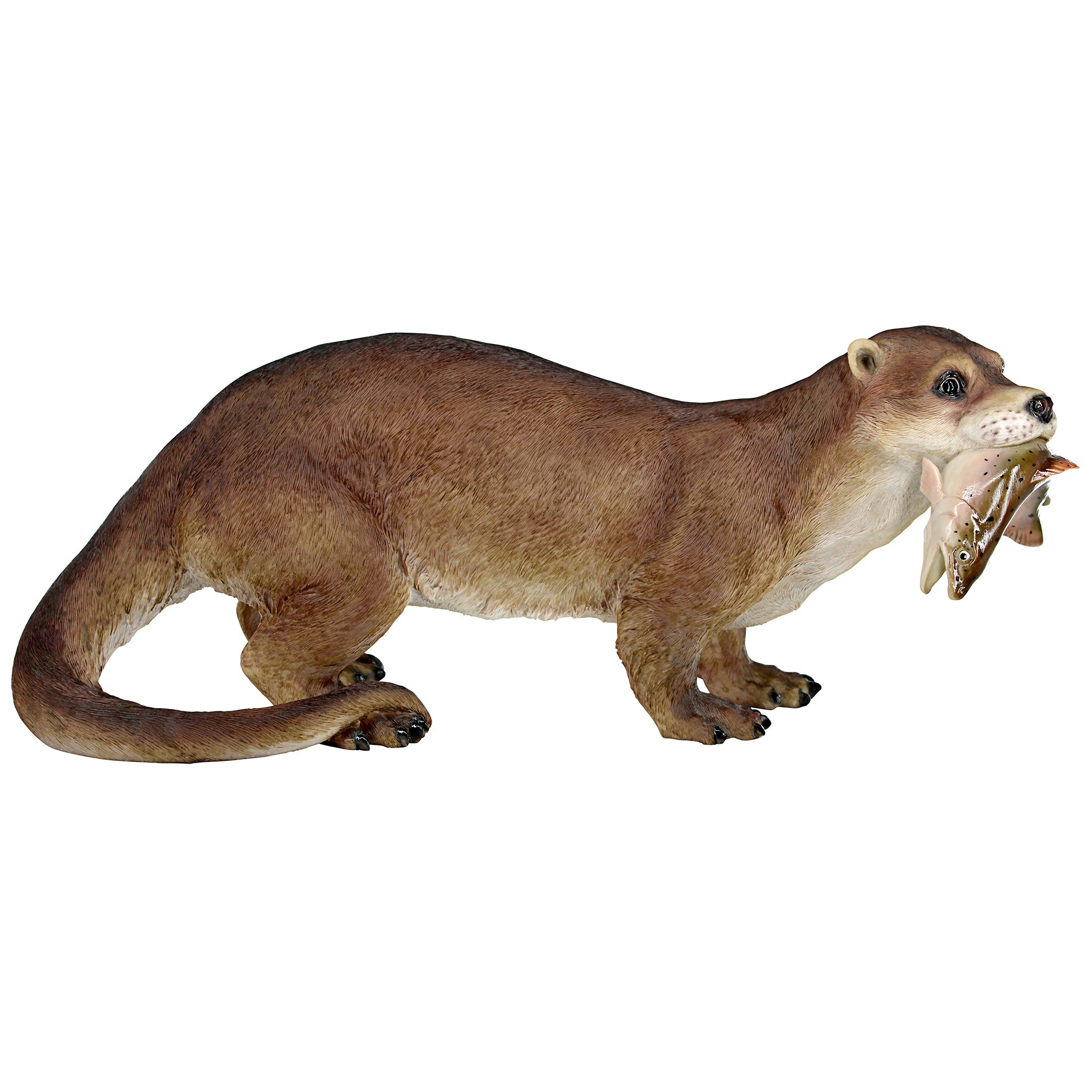 Toscano - River Otter Big Catch Garden Statue