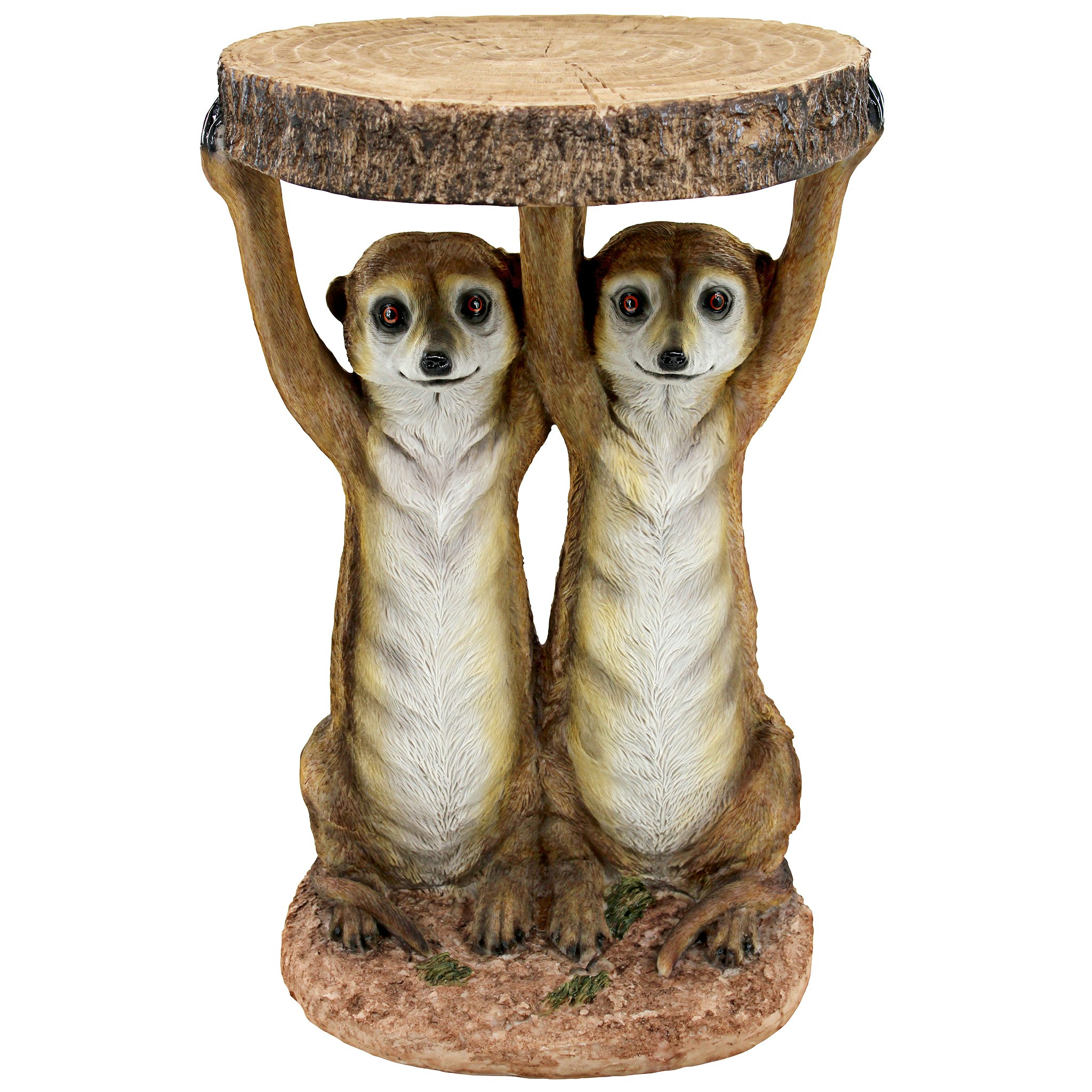 Toscano - Kalahari Meerkat Maitre d Sculptural Side Table in Designer Resin