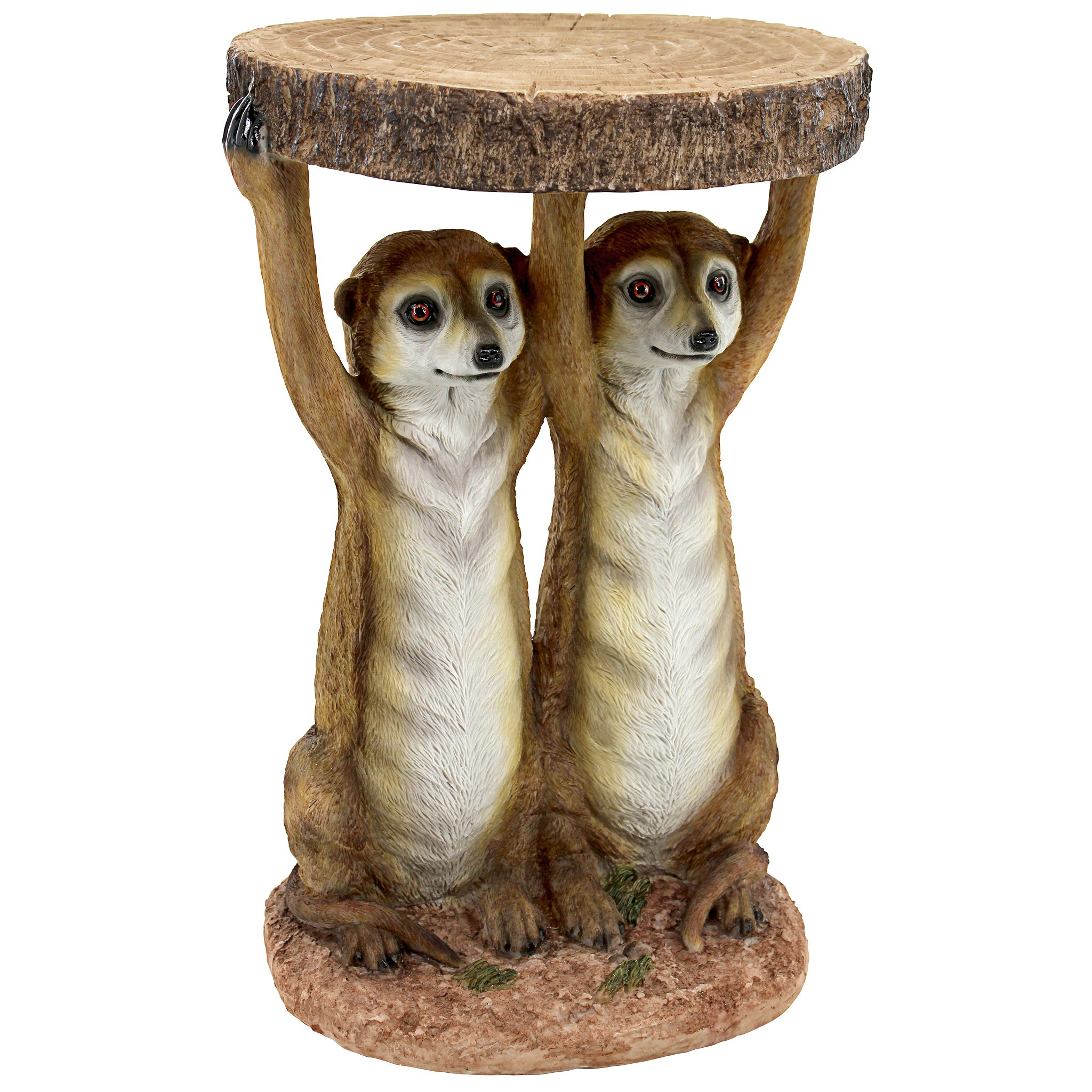 Toscano - Kalahari Meerkat Maitre d Sculptural Side Table in Designer Resin