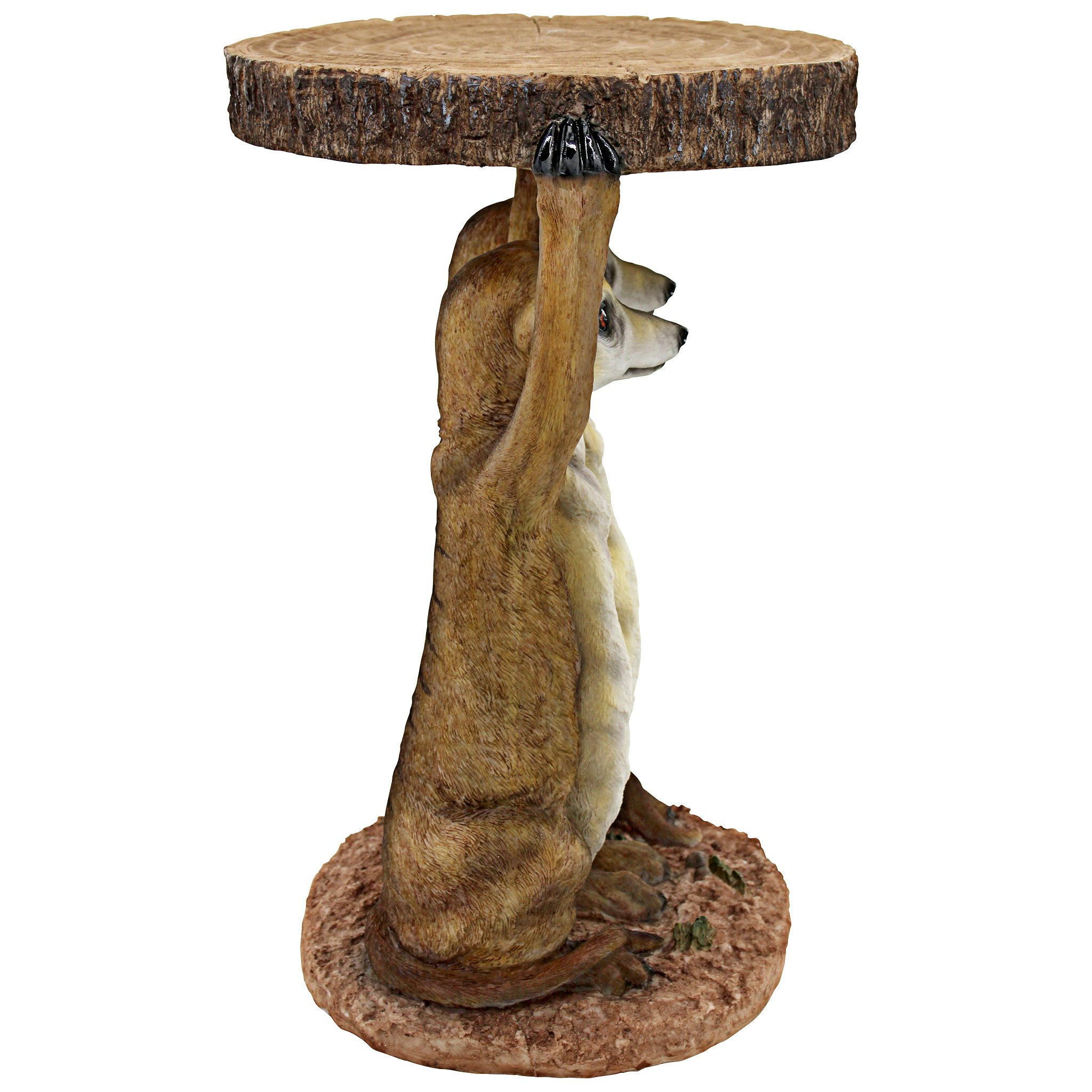 Toscano - Kalahari Meerkat Maitre d Sculptural Side Table in Designer Resin