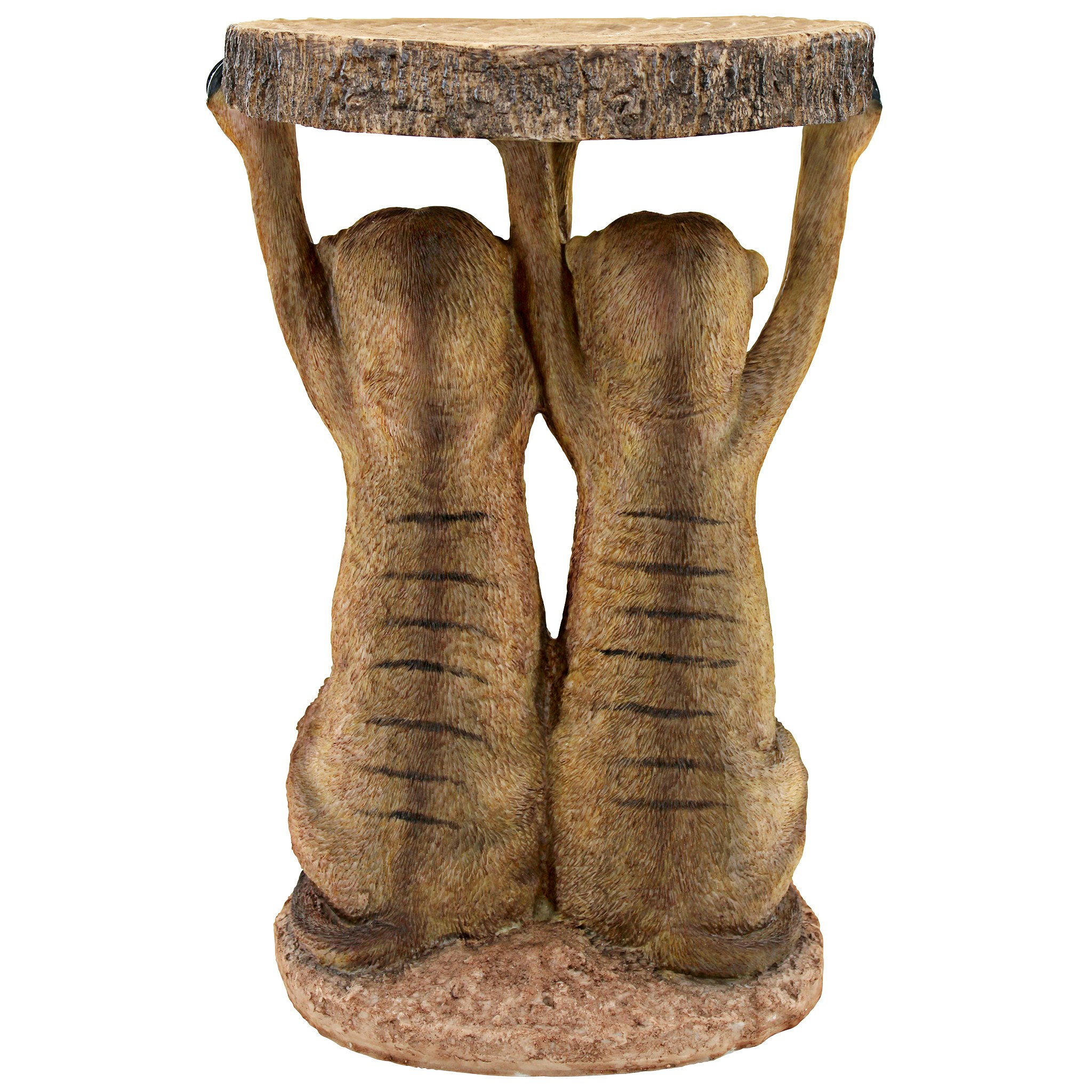 Toscano - Kalahari Meerkat Maitre d Sculptural Side Table in Designer Resin