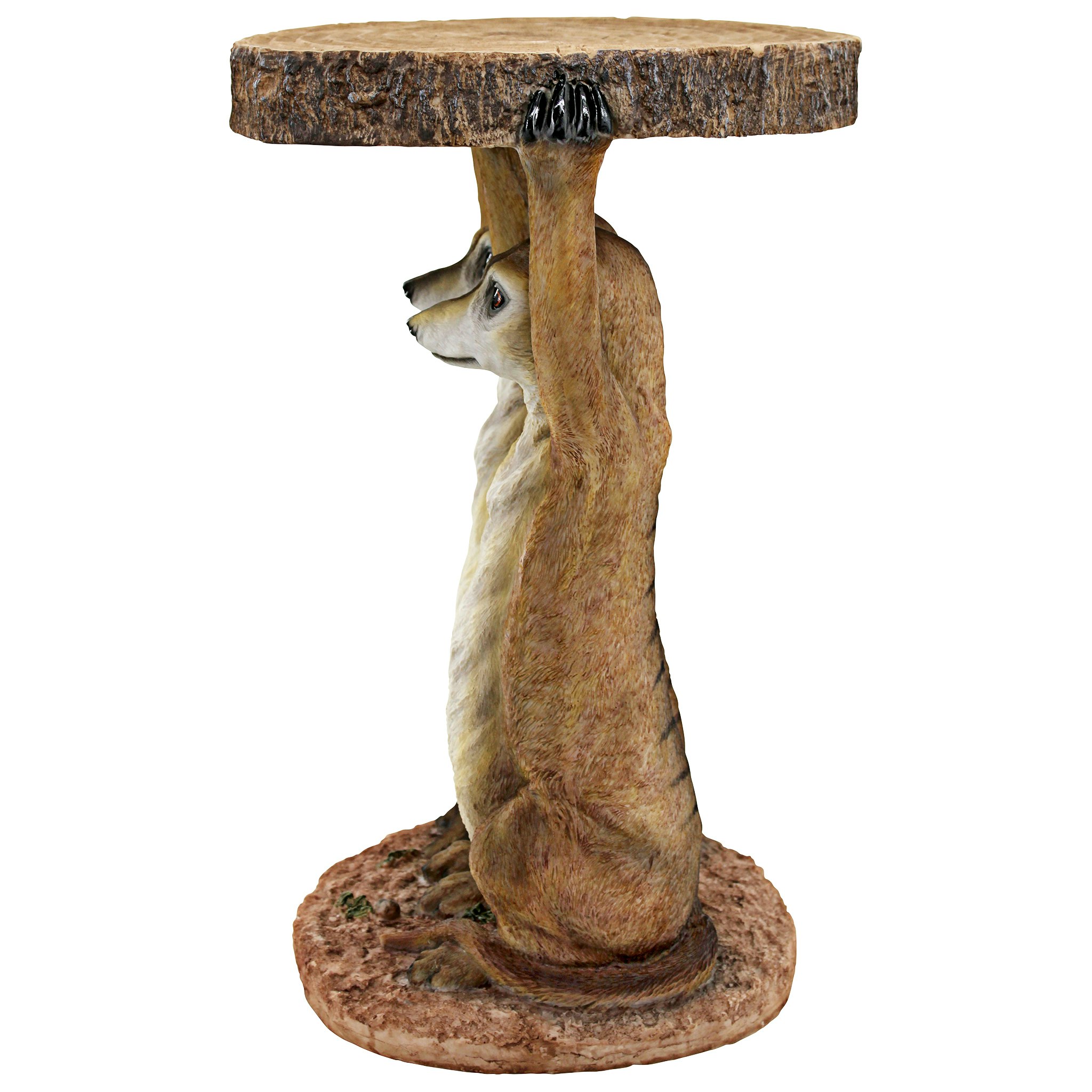 Toscano - Kalahari Meerkat Maitre d Sculptural Side Table in Designer Resin