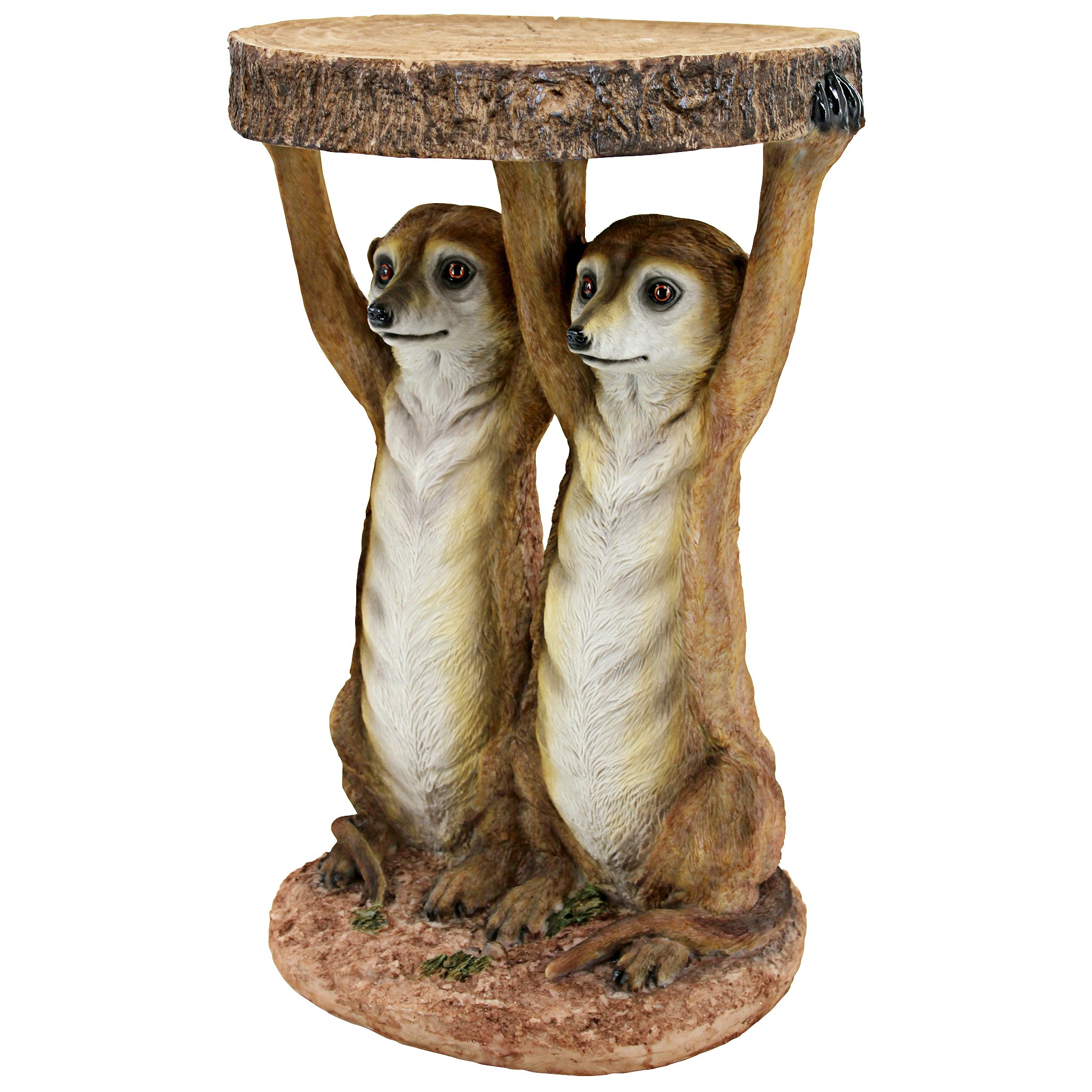 Toscano - Kalahari Meerkat Maitre d Sculptural Side Table in Designer Resin