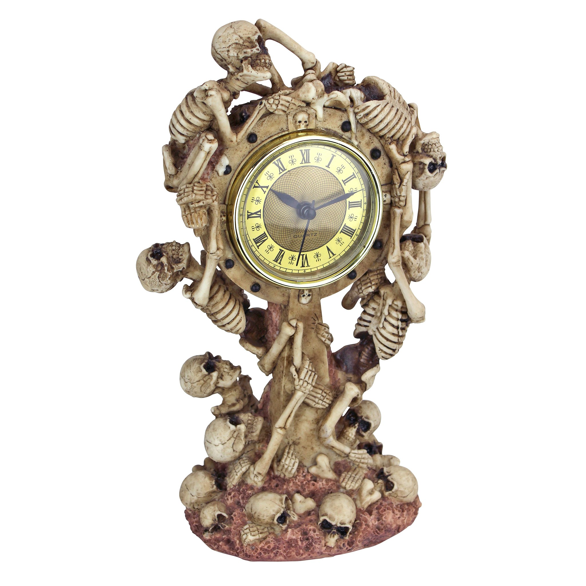 Toscano - Skeleton Crew Sculptural Mantel Clock