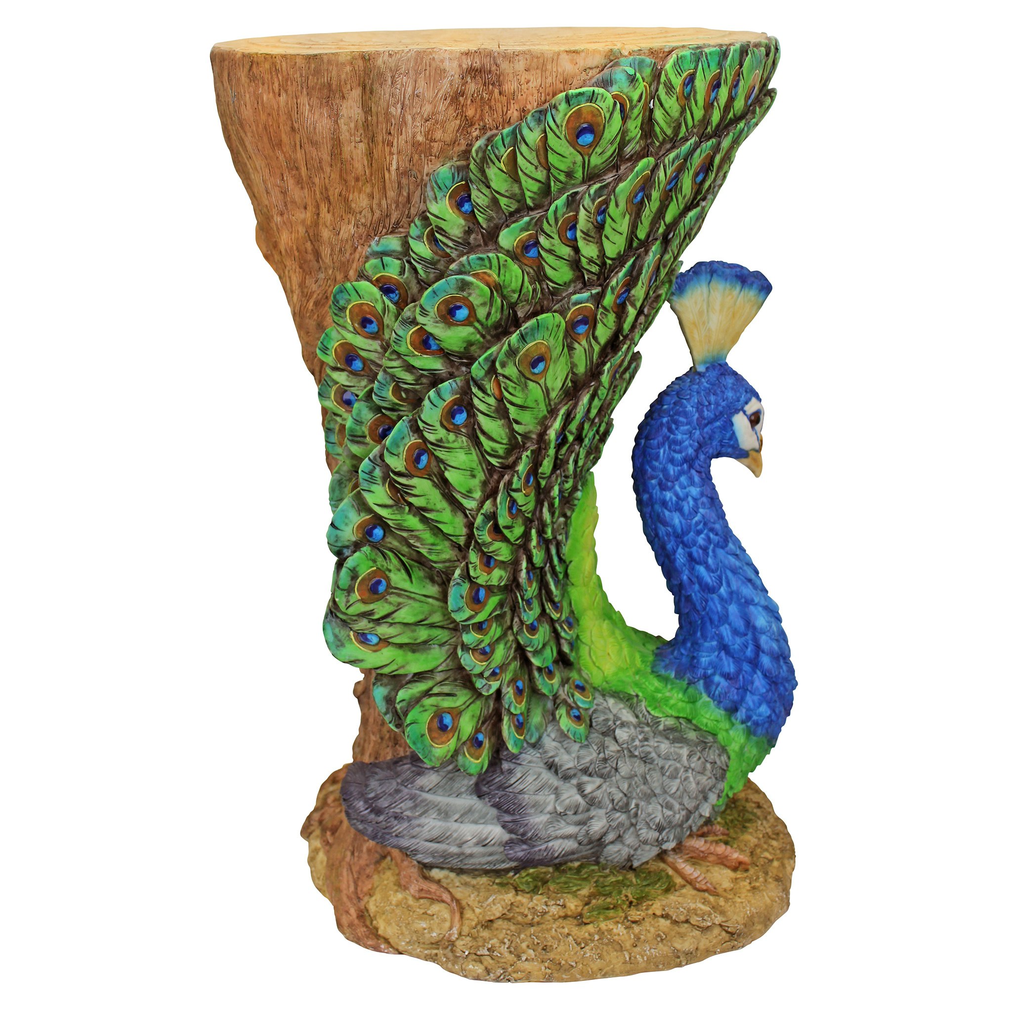 Toscano - Provocative Peacock Sculptural Garden Table in Designer Resin