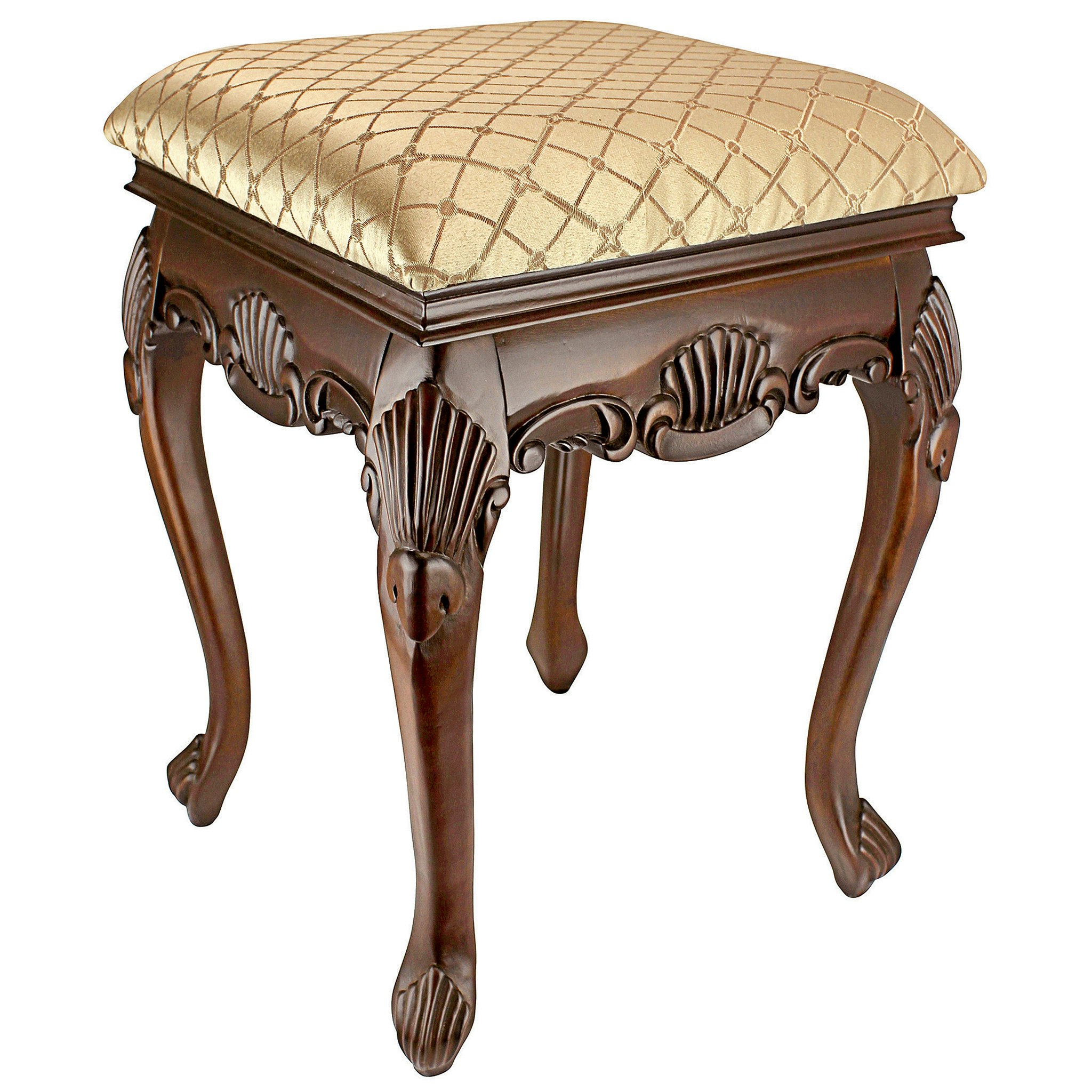 Toscano - Madame Bouvier Boudoir Stool in Walnut, Hardwood