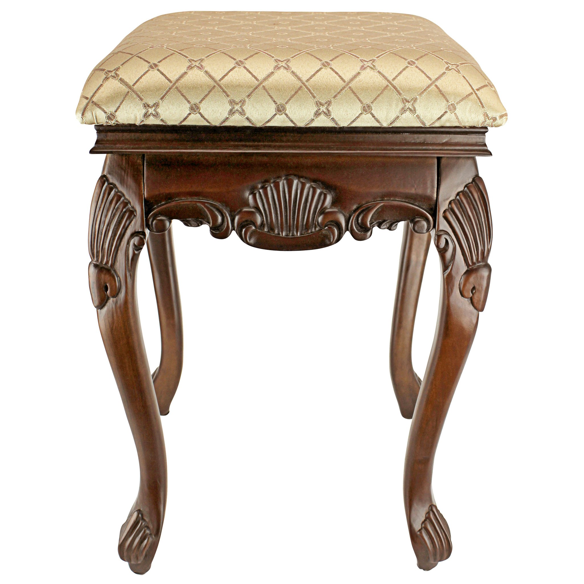 Toscano - Madame Bouvier Boudoir Stool in Walnut, Hardwood