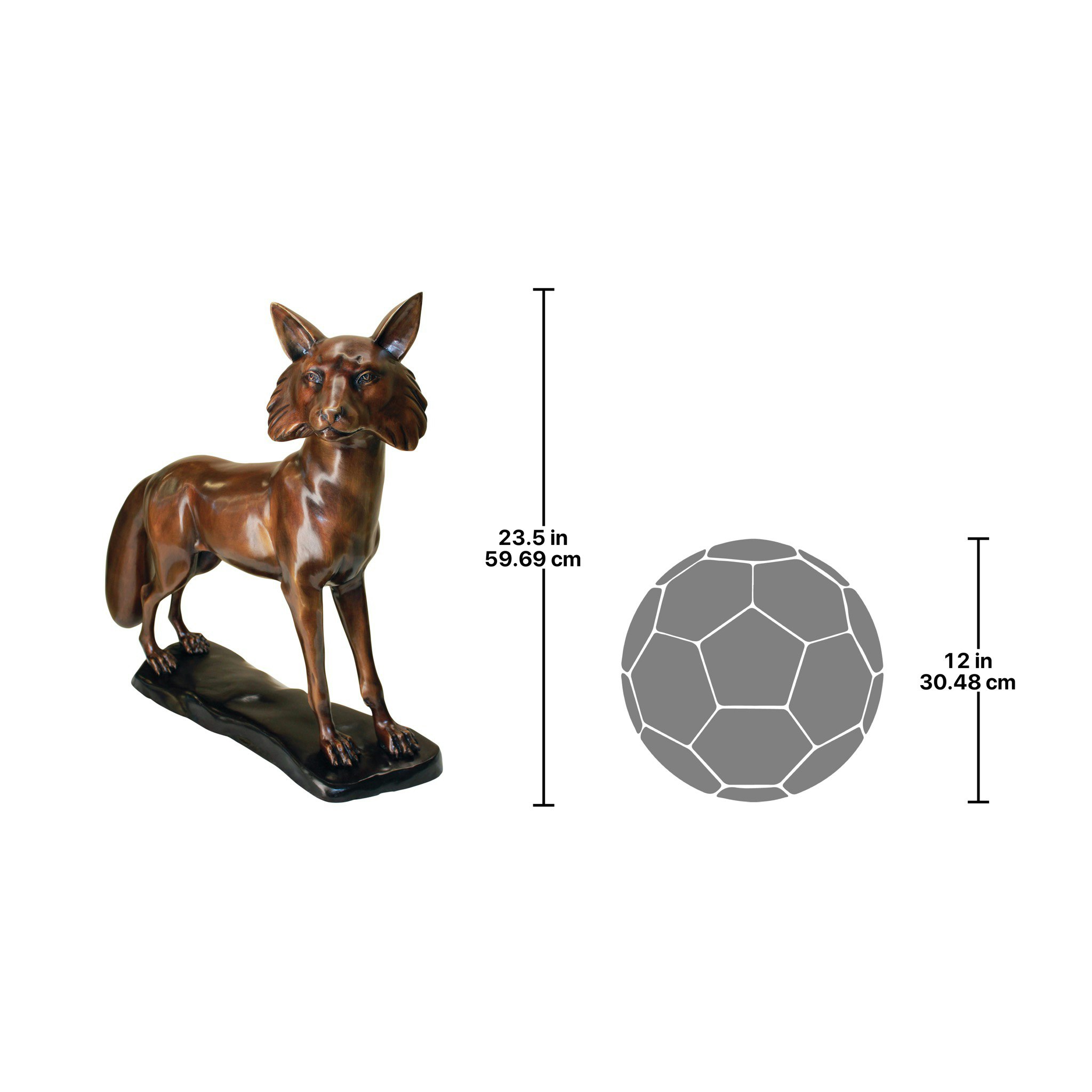 Toscano - The Wary Standing Fox Garden Statue