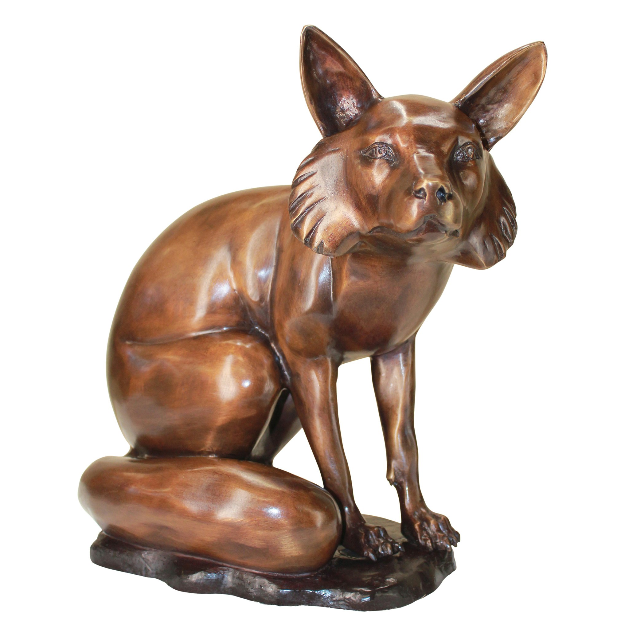 Toscano - The Observant Sitting Fox Garden Statue