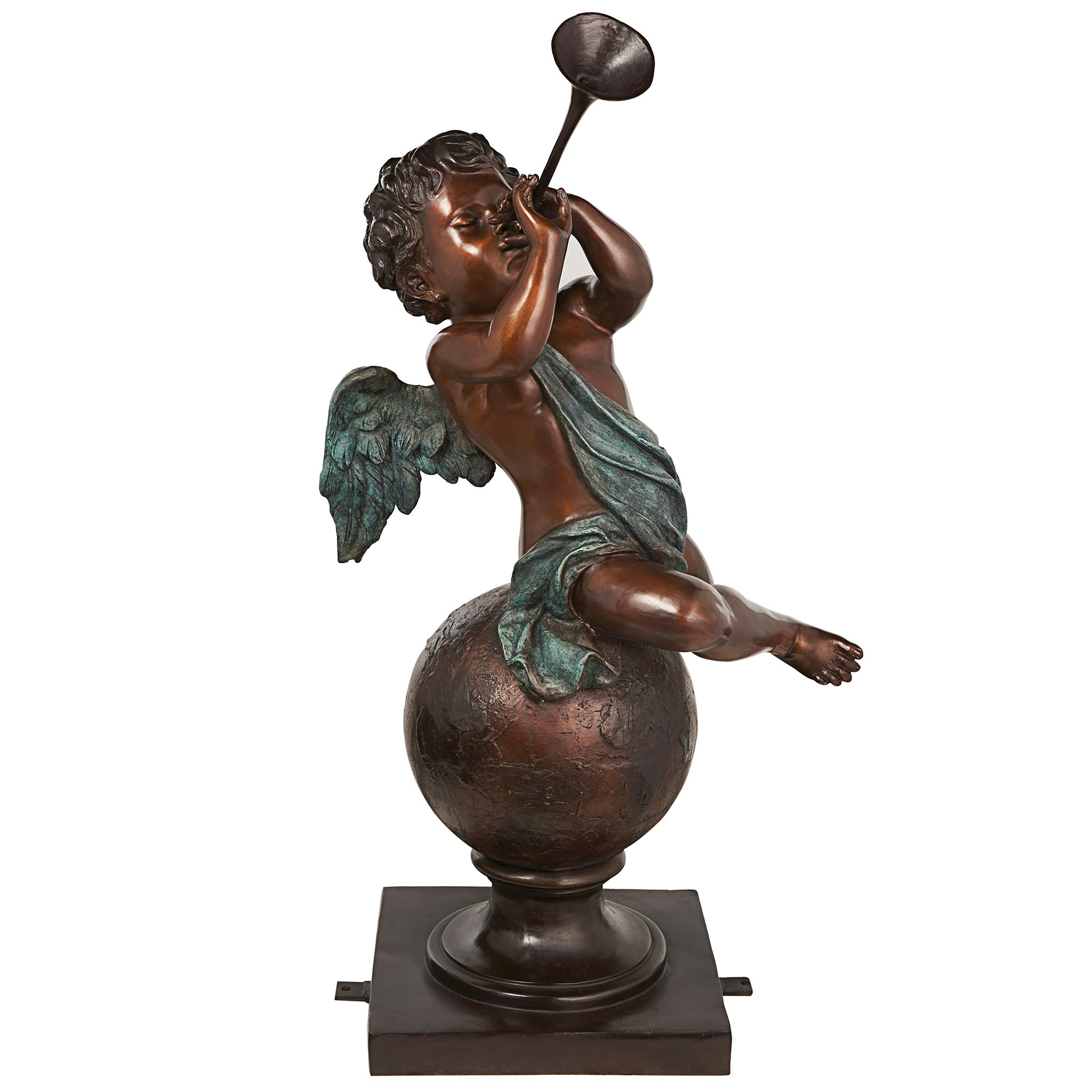 Toscano - Baby Gabriel Sounding Heaven’s Trumpet Garden Angel Statue