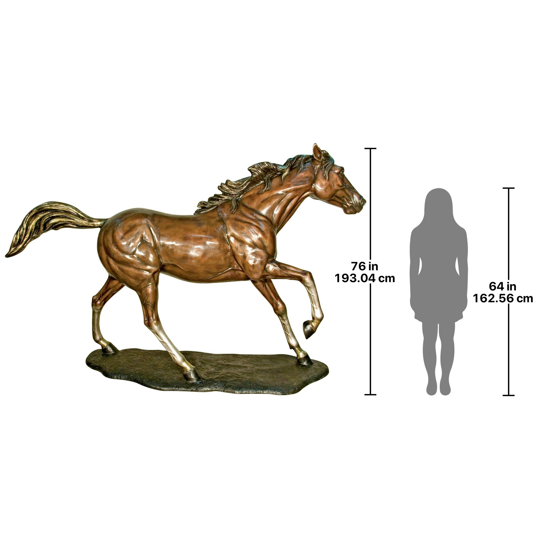 Toscano - Galloping Steed Horse Garden Statue