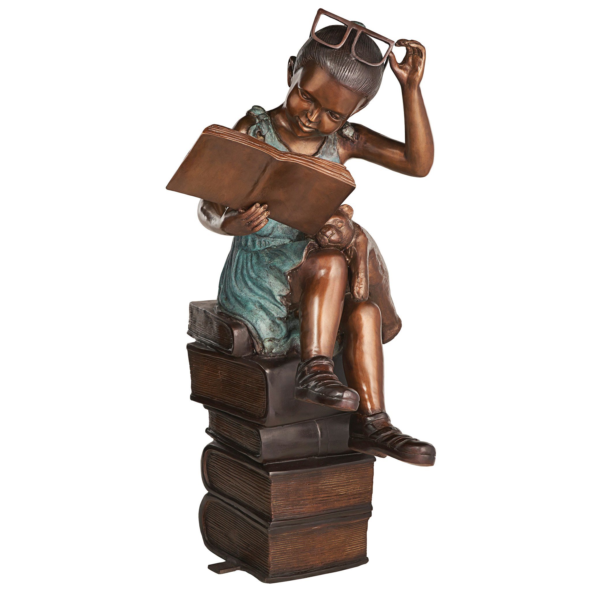 Toscano - Book Loving Betty Reading Girl Garden Statue