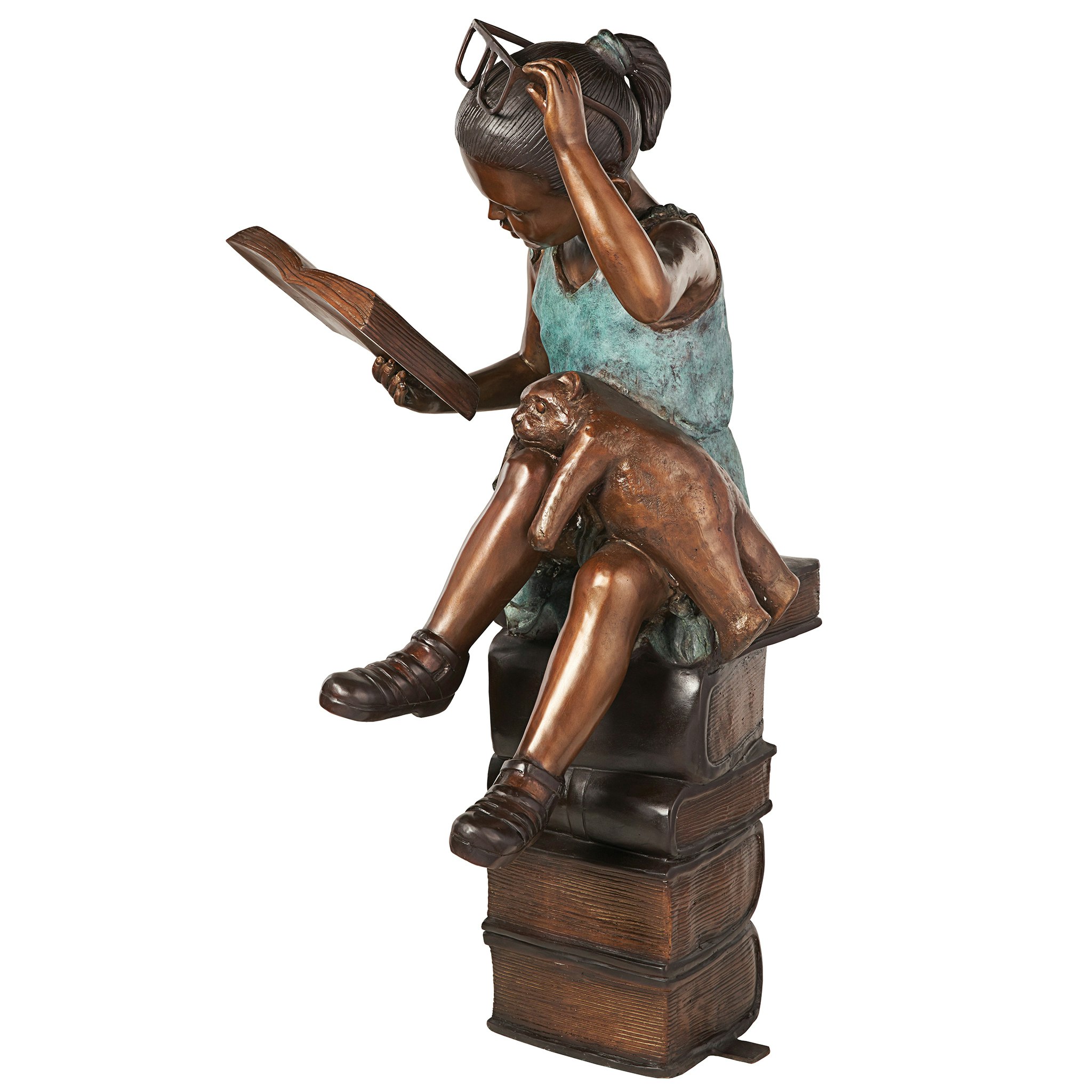 Toscano - Book Loving Betty Reading Girl Garden Statue