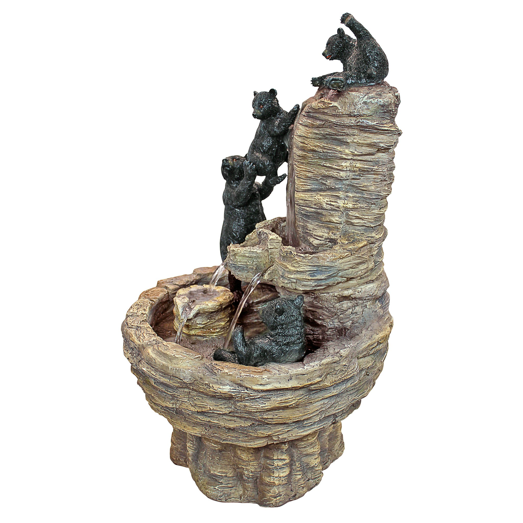 Toscano - Rocky Mountain Splash Black Bears Garden Fountain