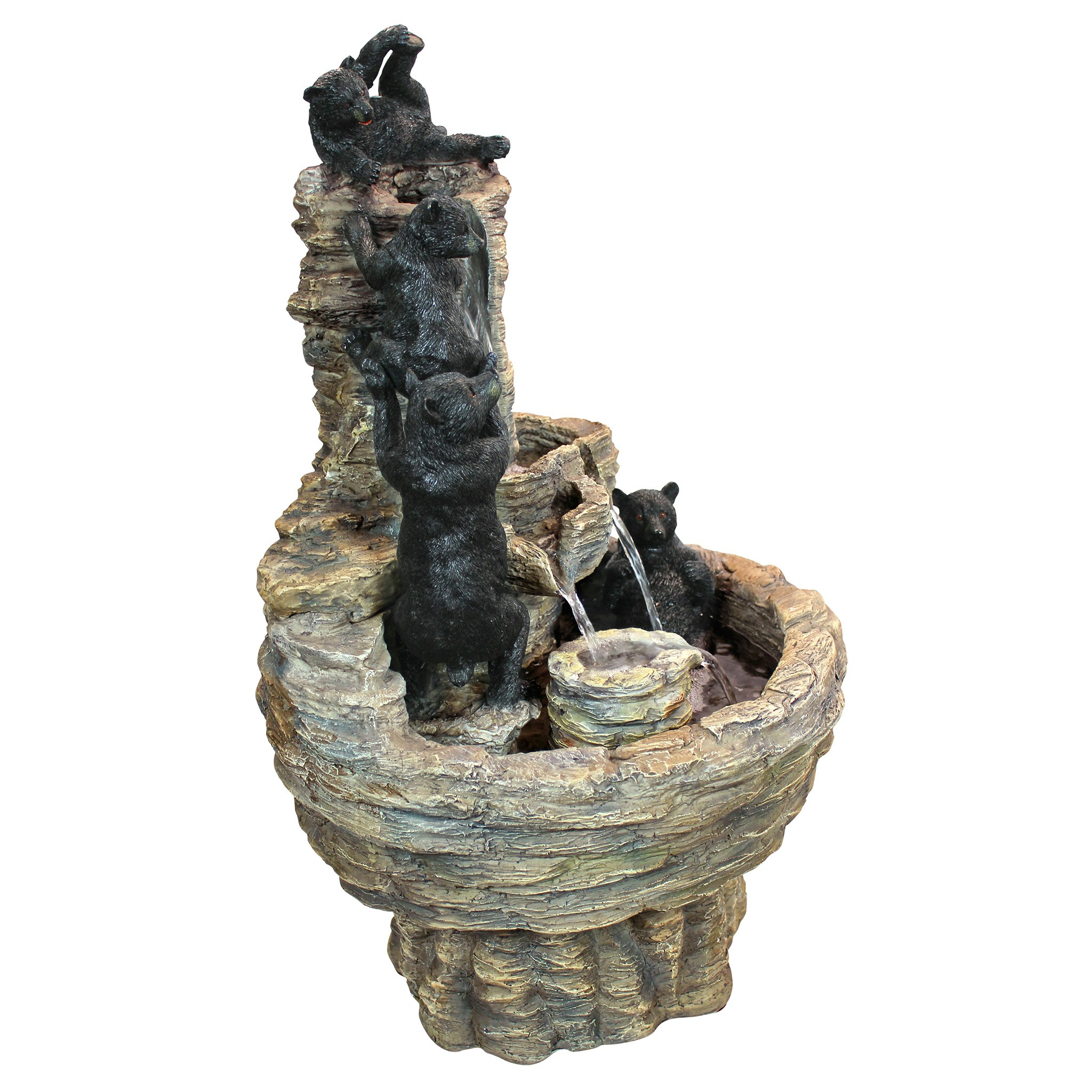 Toscano - Rocky Mountain Splash Black Bears Garden Fountain