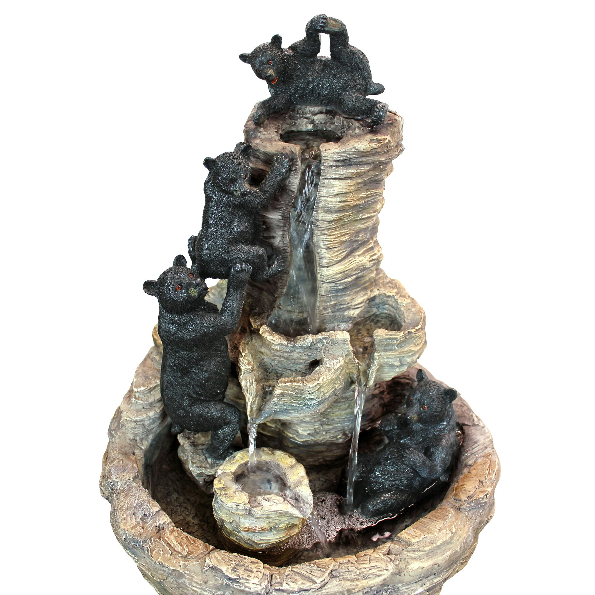 Toscano - Rocky Mountain Splash Black Bears Garden Fountain