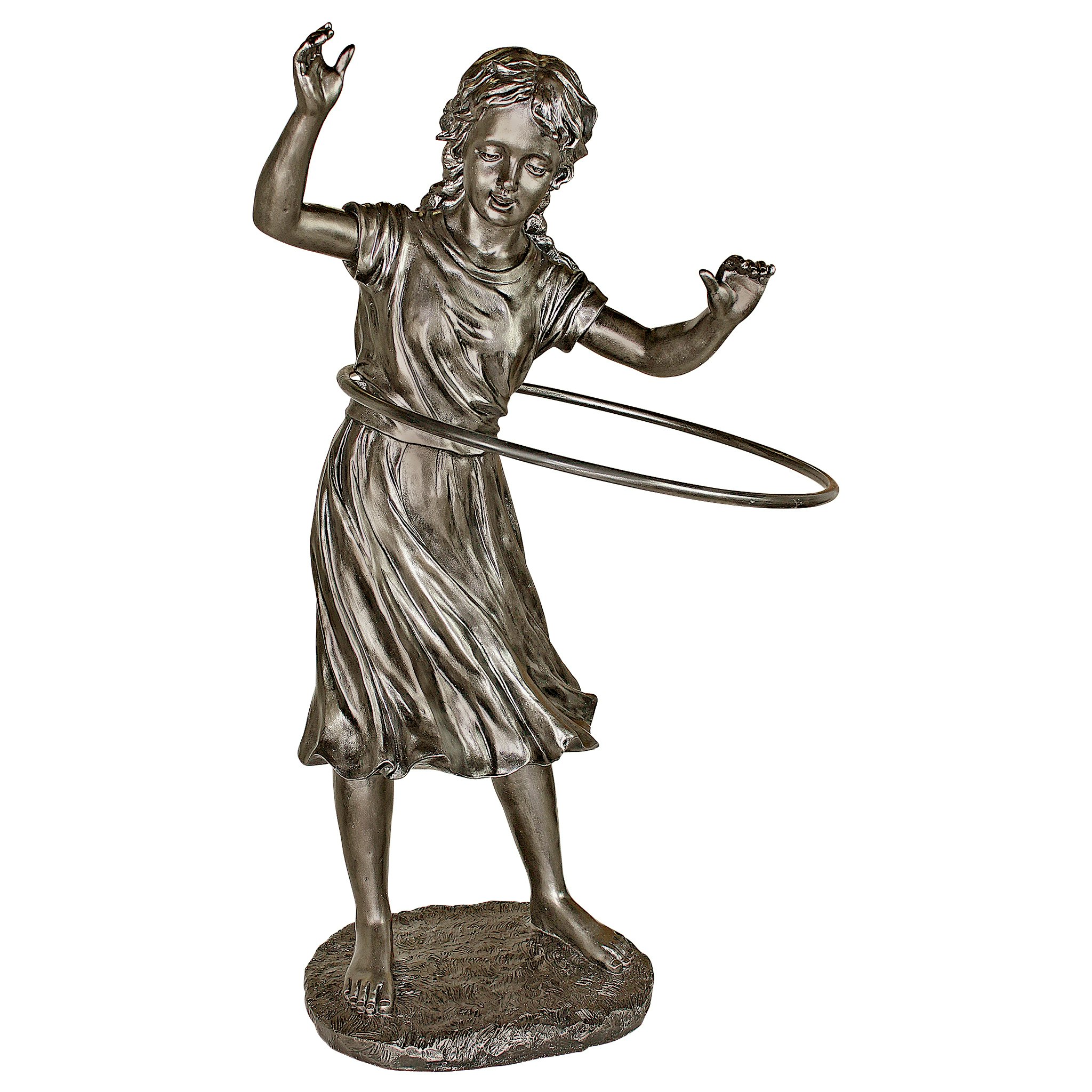 Toscano - Harriet Hula Hooping Girl Garden Statue