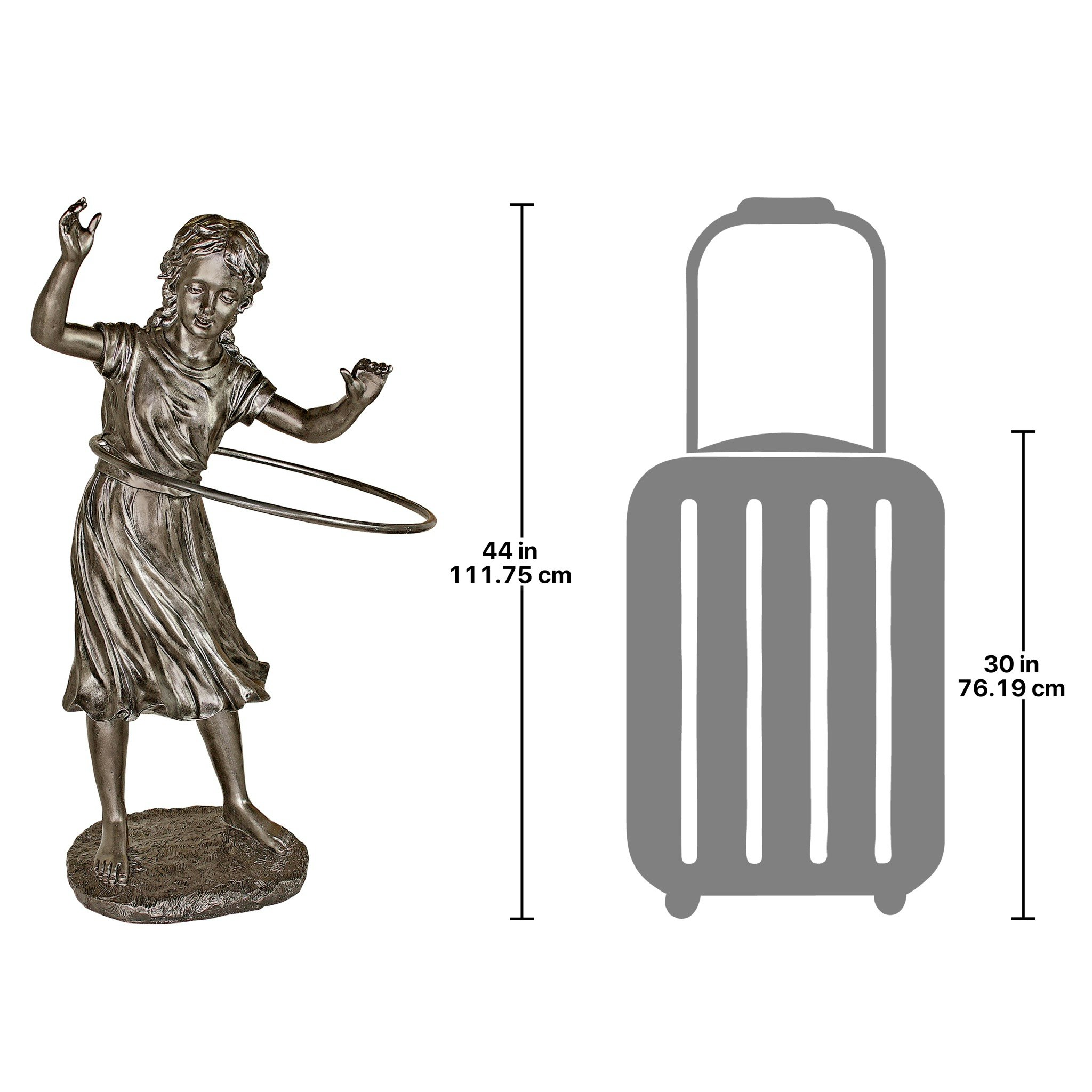 Toscano - Harriet Hula Hooping Girl Garden Statue