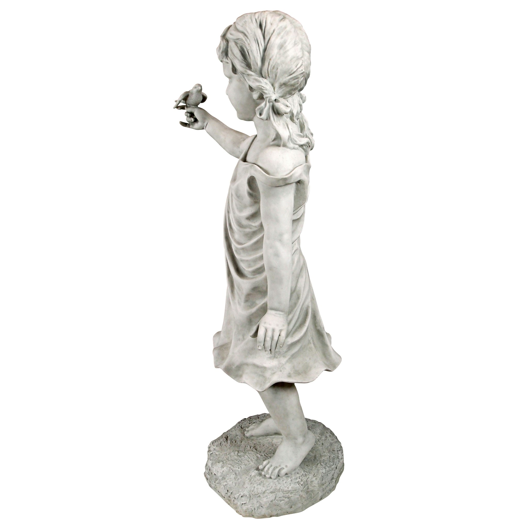 Toscano - Mary Frances and her Feathered Friends Garden Girl Statue