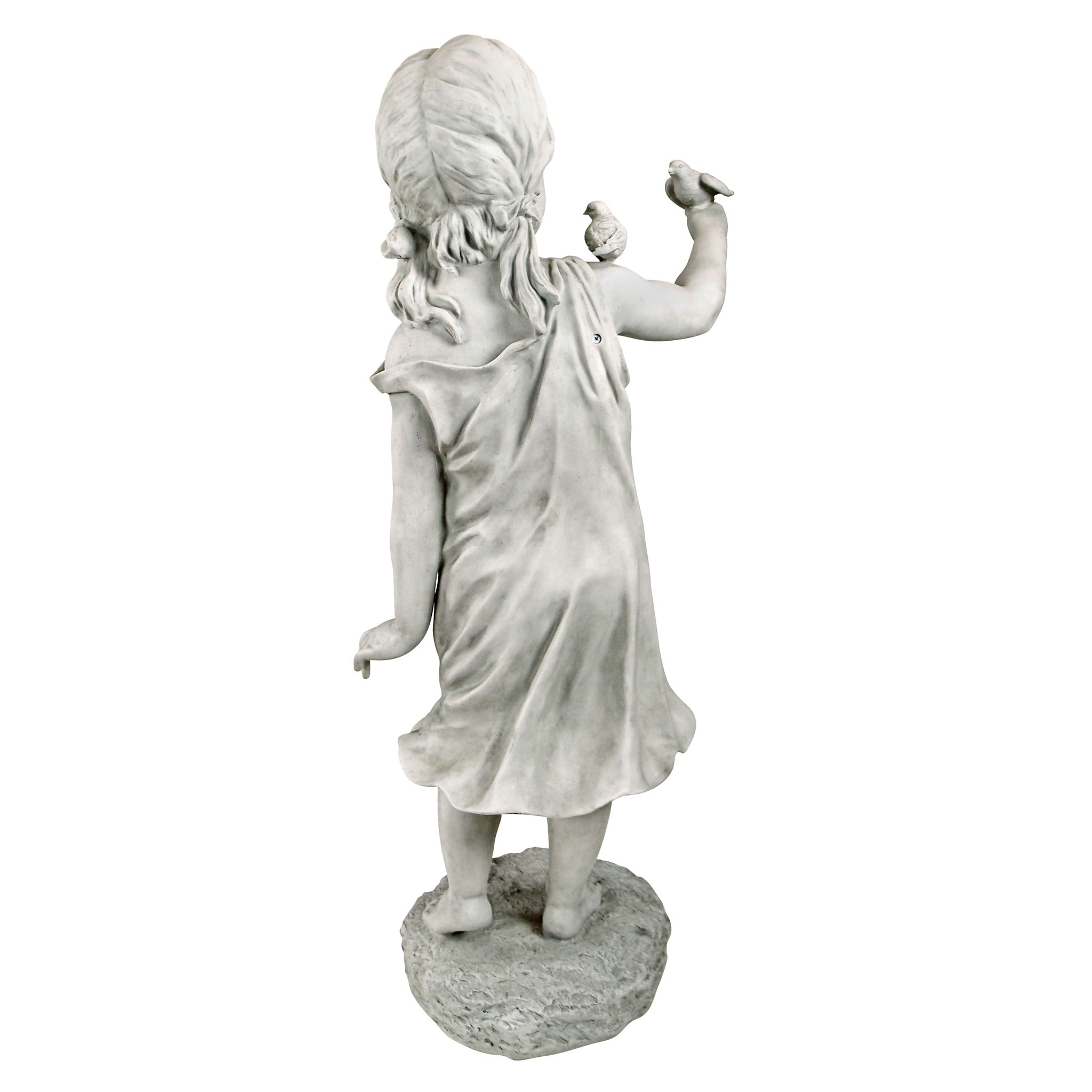 Toscano - Mary Frances and her Feathered Friends Garden Girl Statue