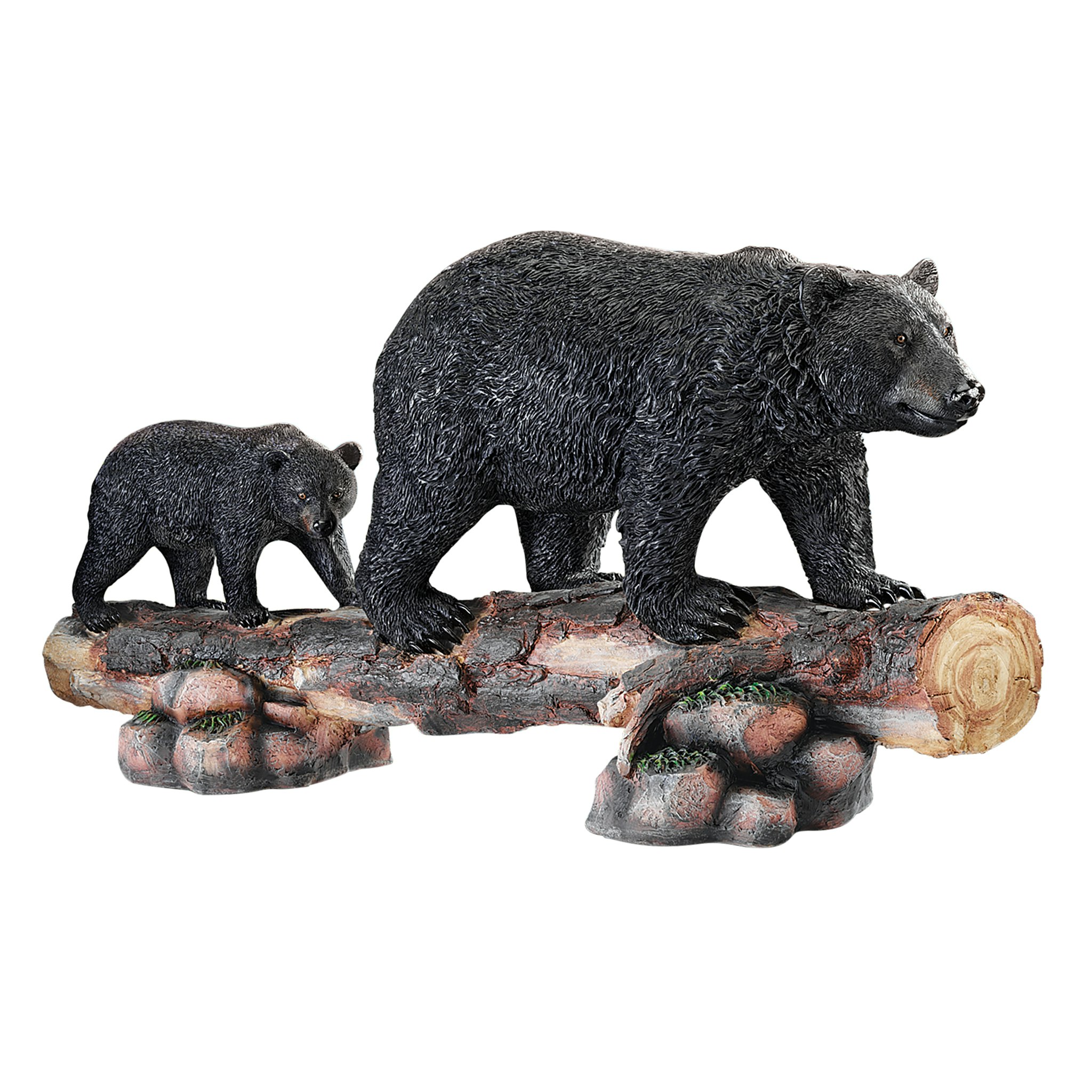 Toscano - Mother Black Bear and Cub Grand Scale Animal Sculpture