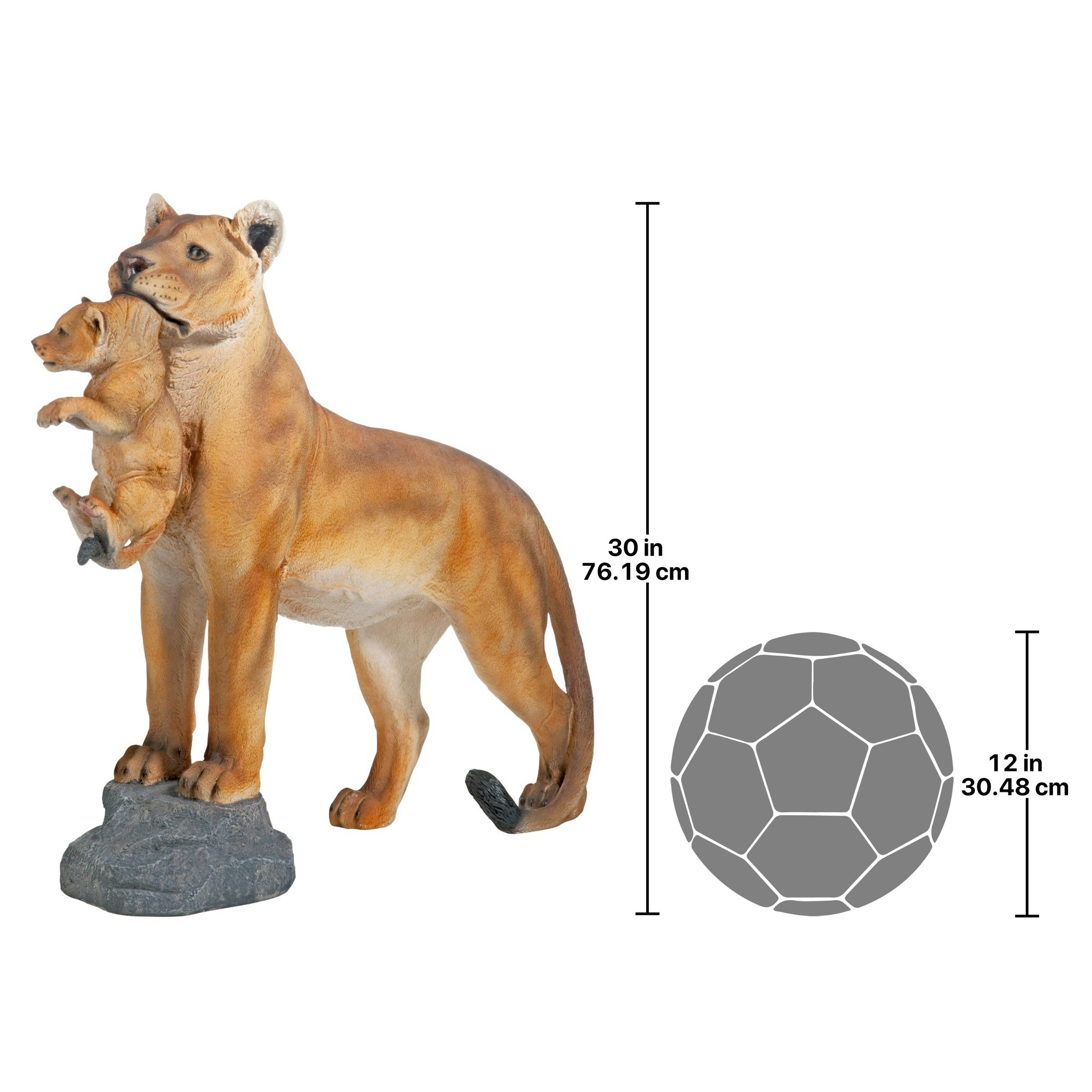 Toscano - Lioness with Cub Garden Statue