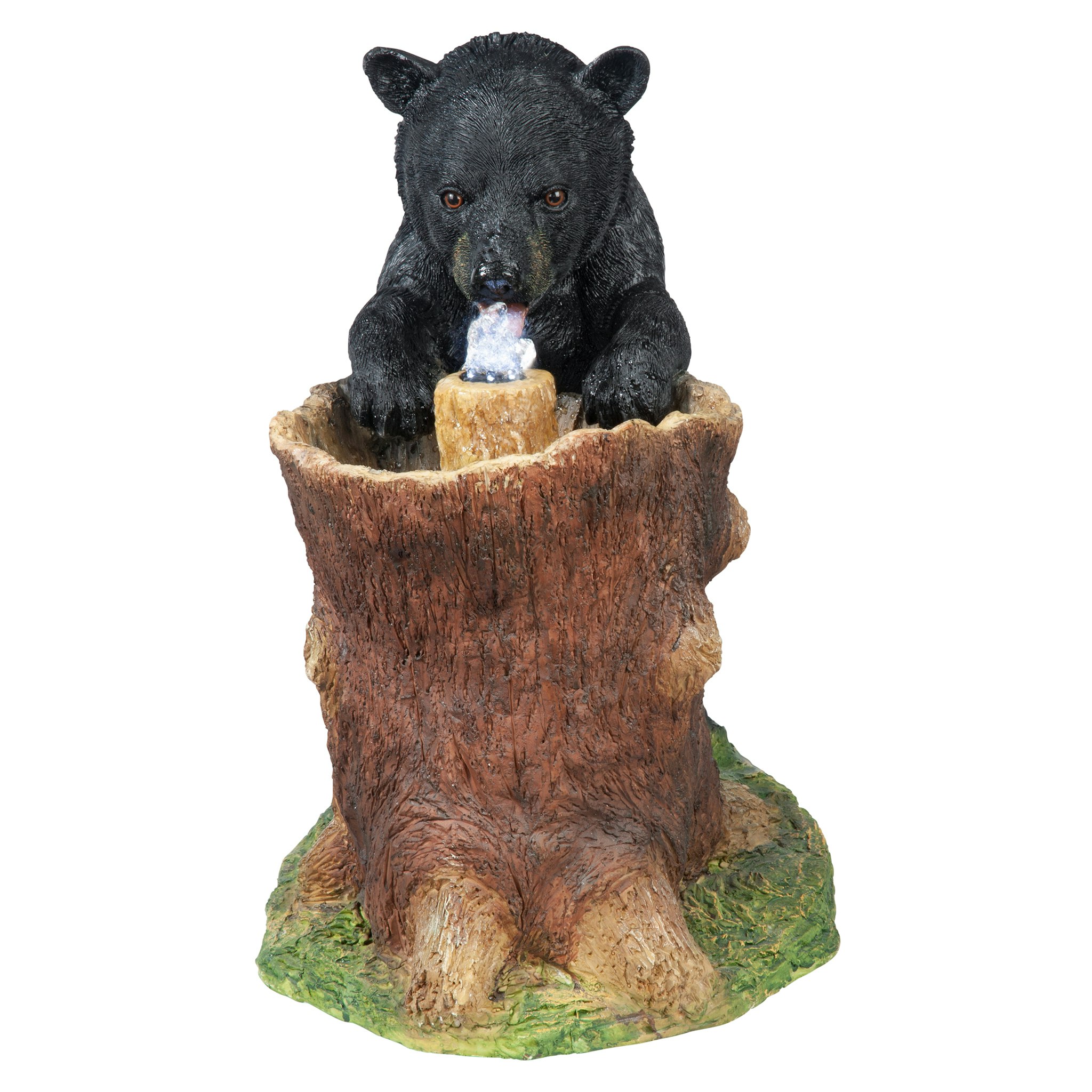 Toscano - Guzzling Gulp Black Bear Garden Fountain