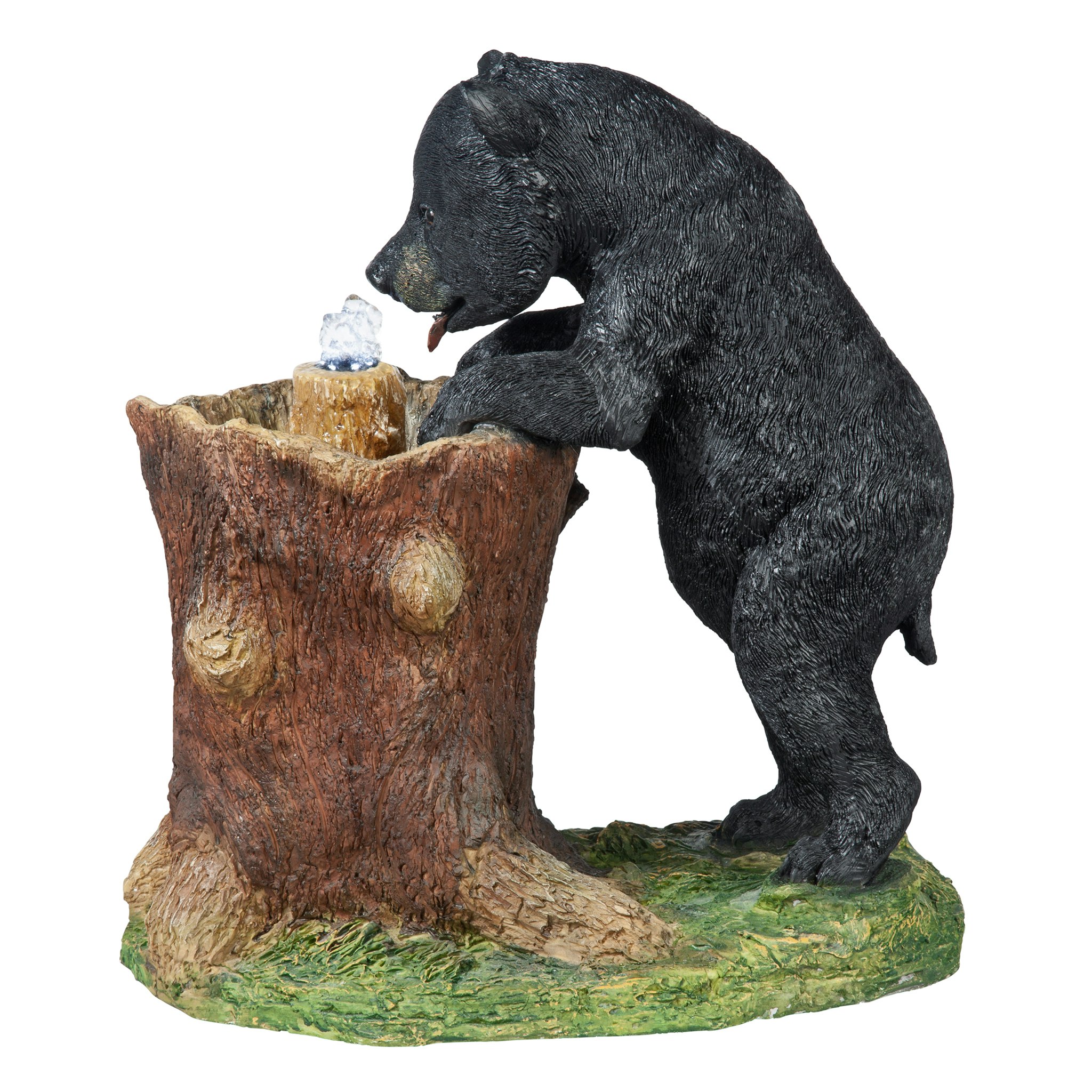 Toscano - Guzzling Gulp Black Bear Garden Fountain