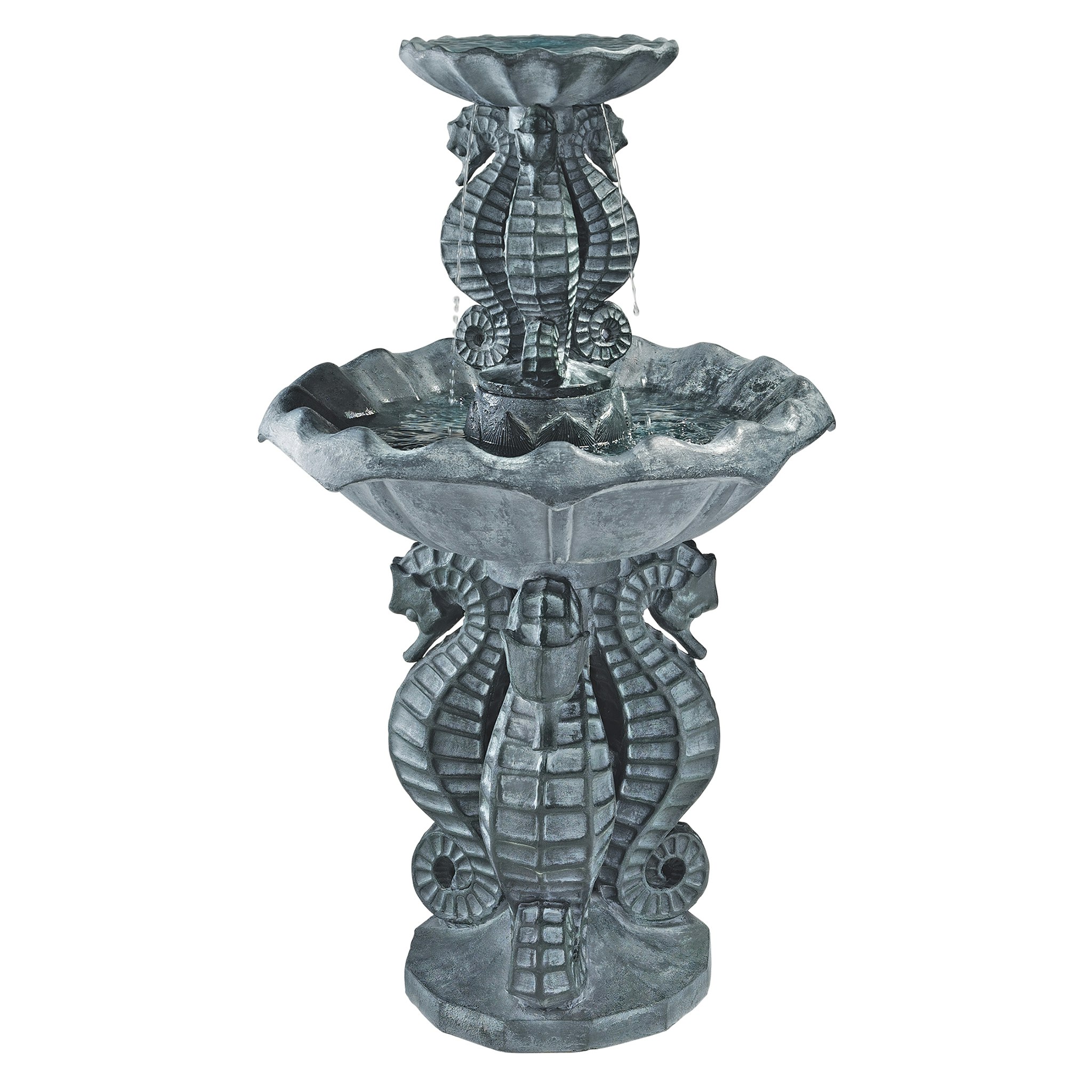 Toscano - Spirit of the Ocean Two-Tier Seahorse Fountain