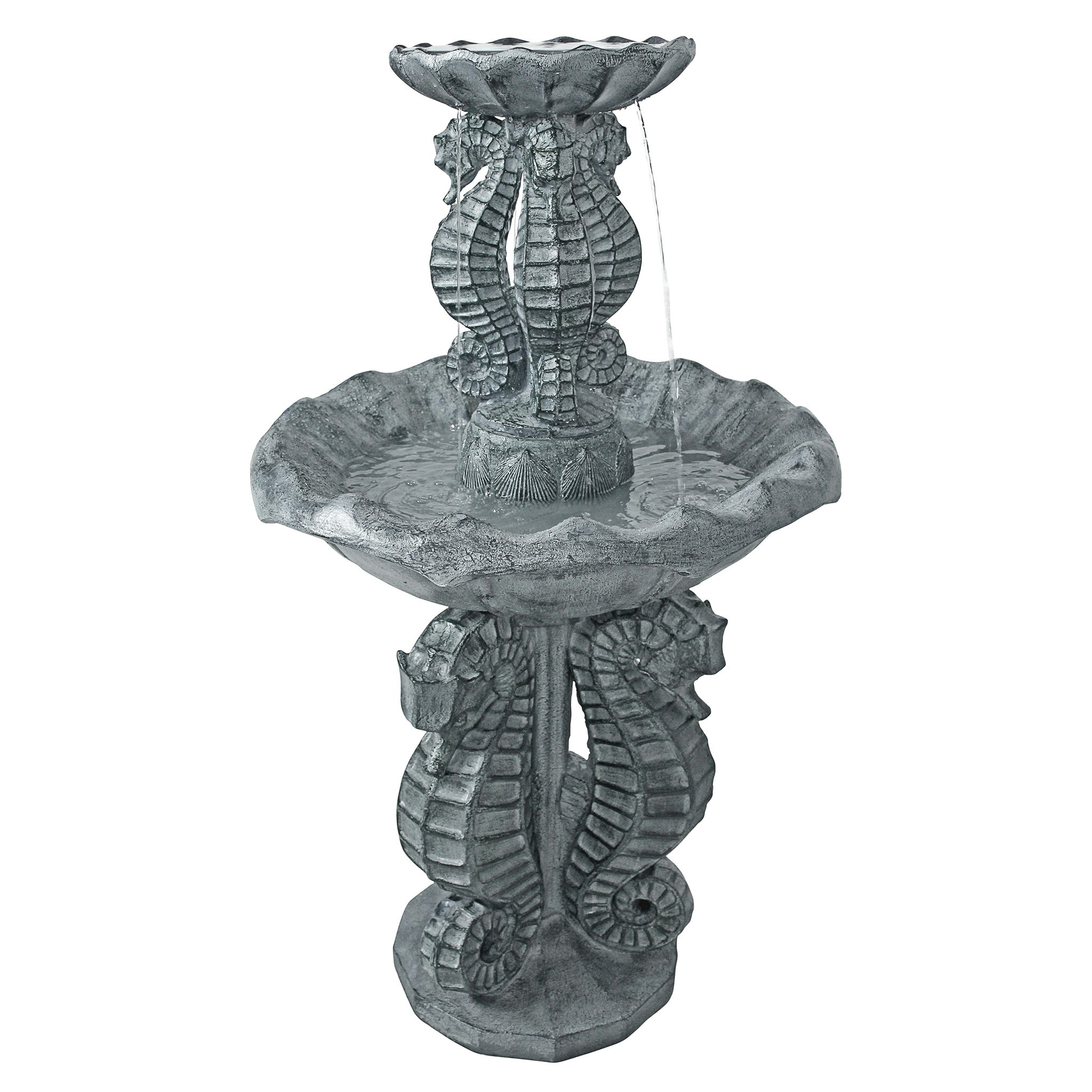 Toscano - Spirit of the Ocean Two-Tier Seahorse Fountain