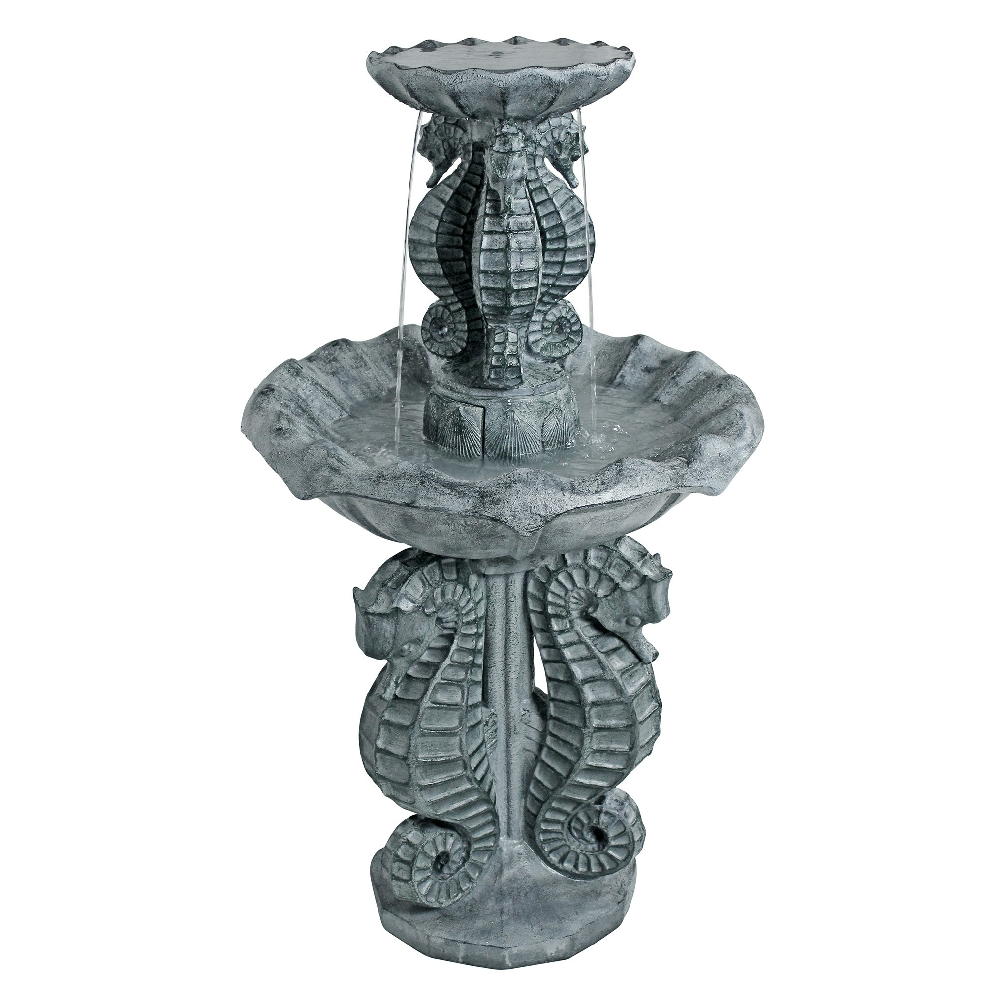 Toscano - Spirit of the Ocean Two-Tier Seahorse Fountain