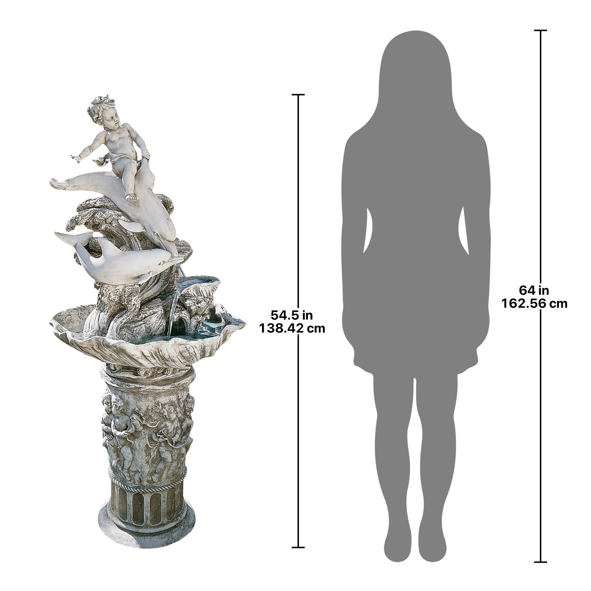 Toscano - Young Poseidon Sculptural Fountain