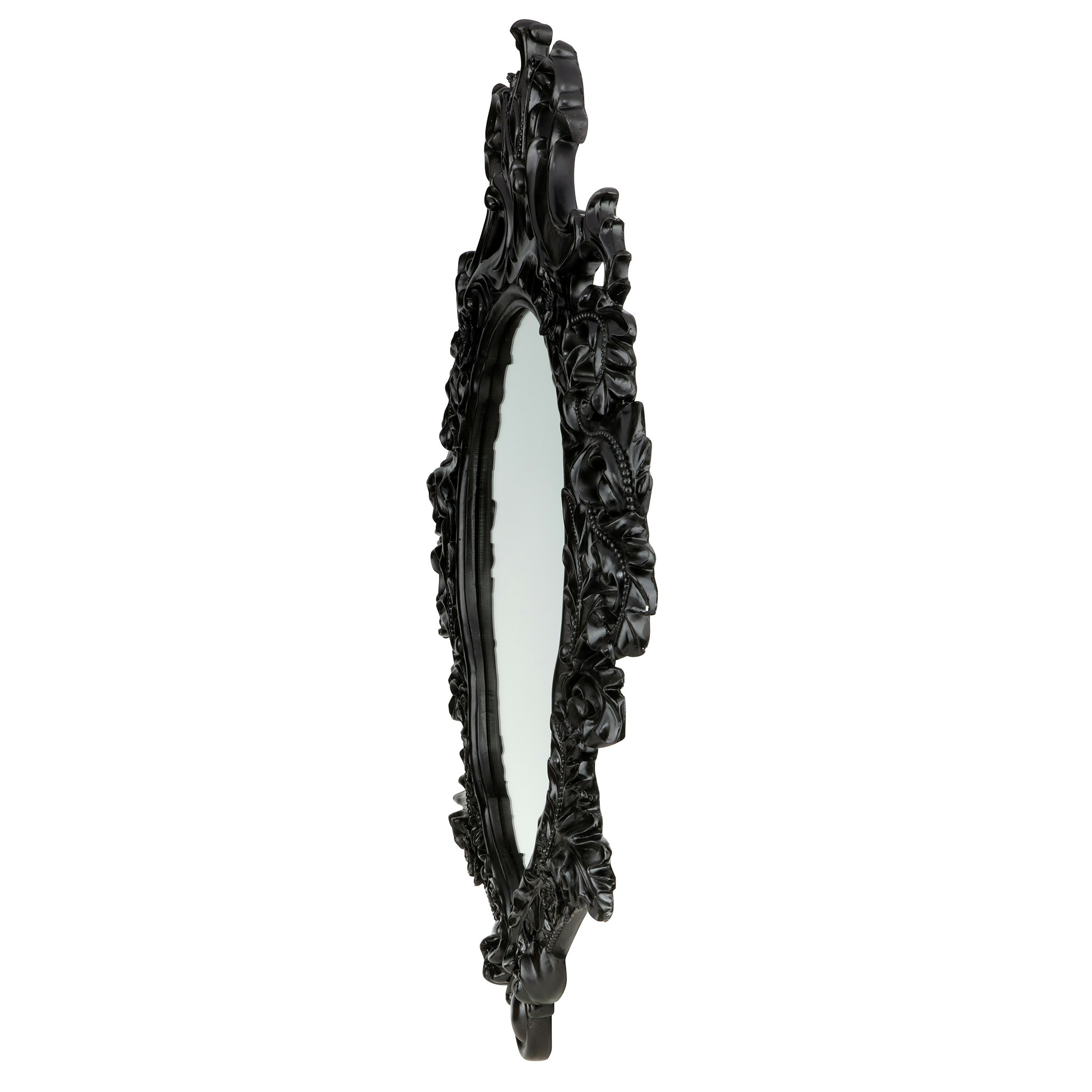 Toscano Madame Antoinette Salon Mirror - Ebony, Designer Resin