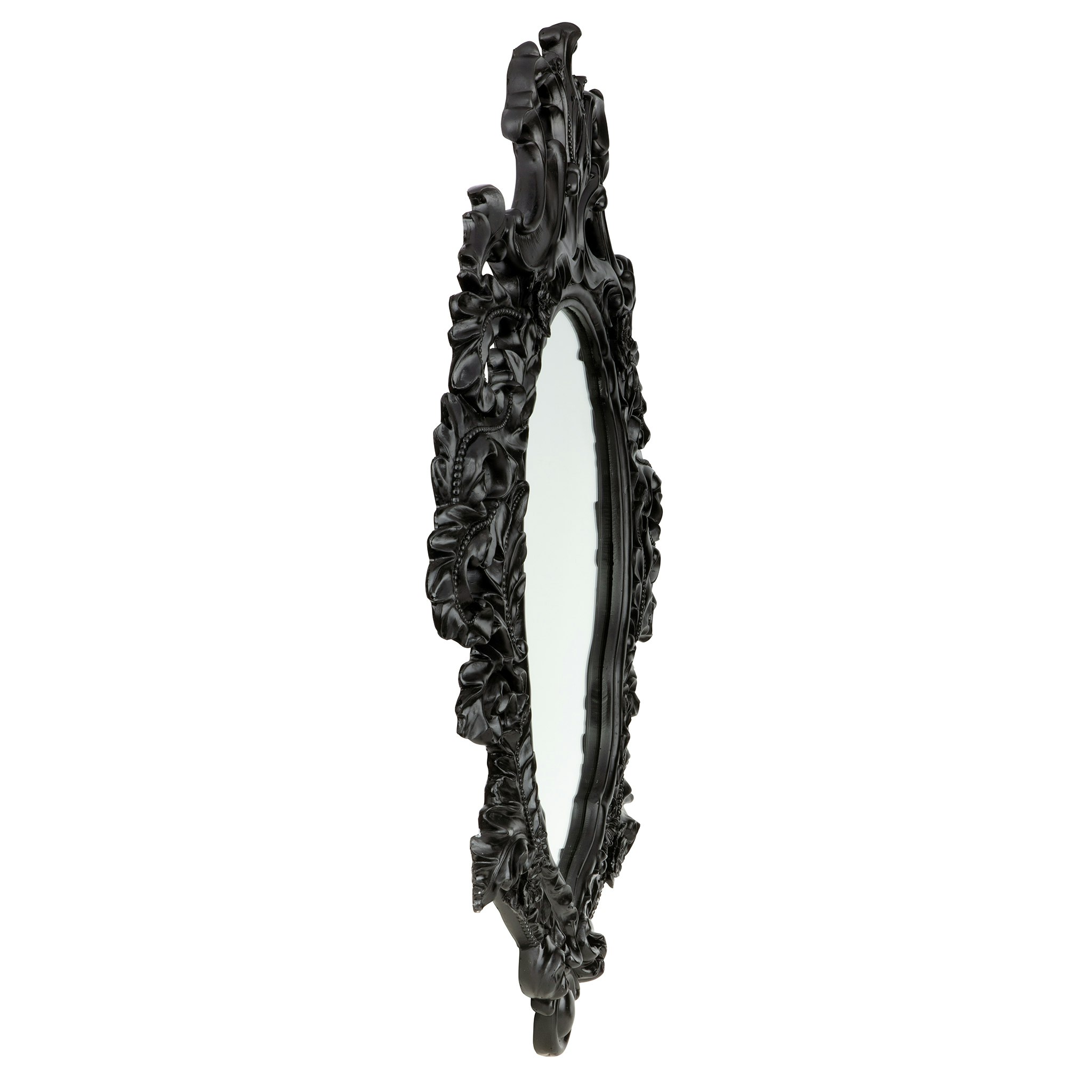 Toscano Madame Antoinette Salon Mirror - Ebony, Designer Resin