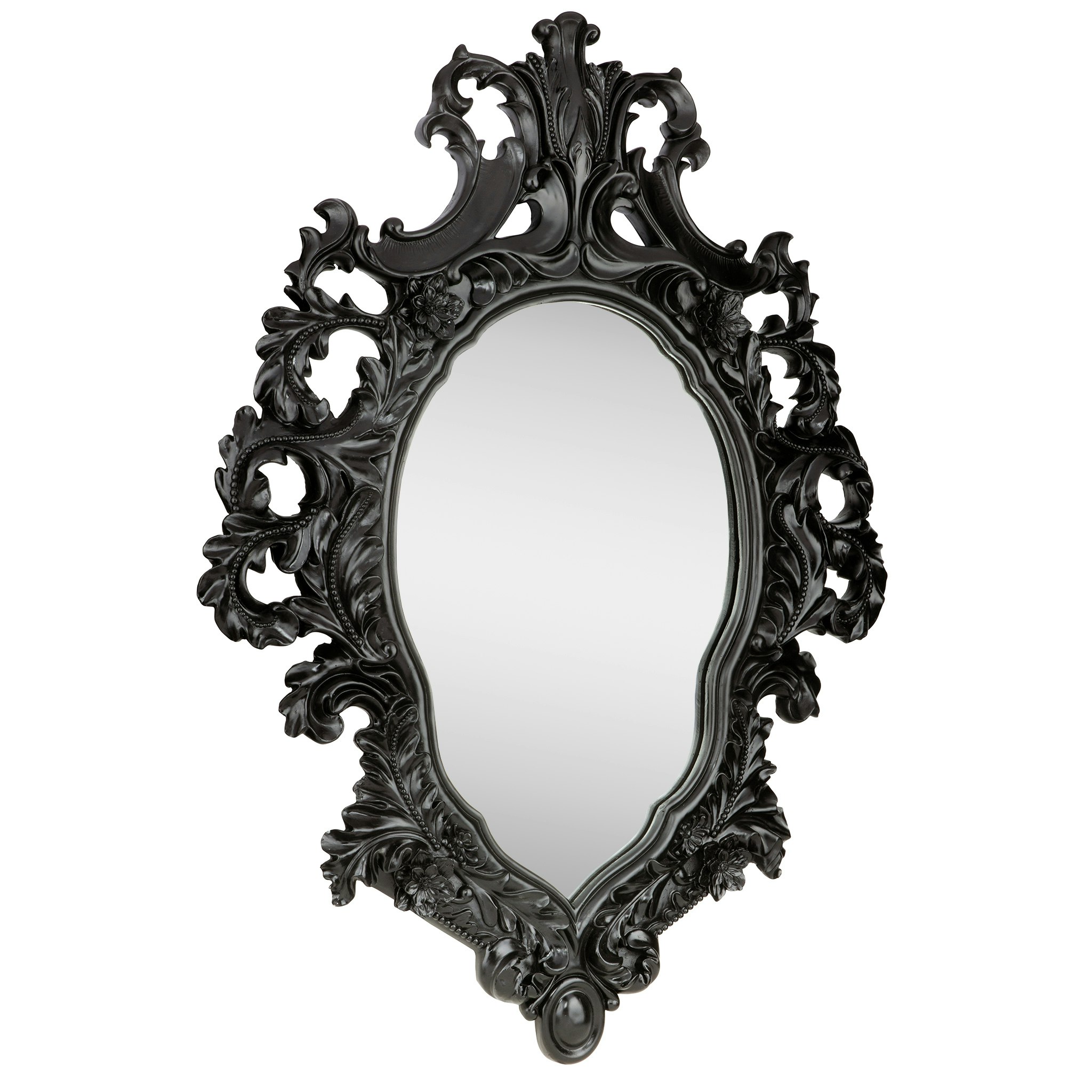 Toscano Madame Antoinette Salon Mirror - Ebony, Designer Resin