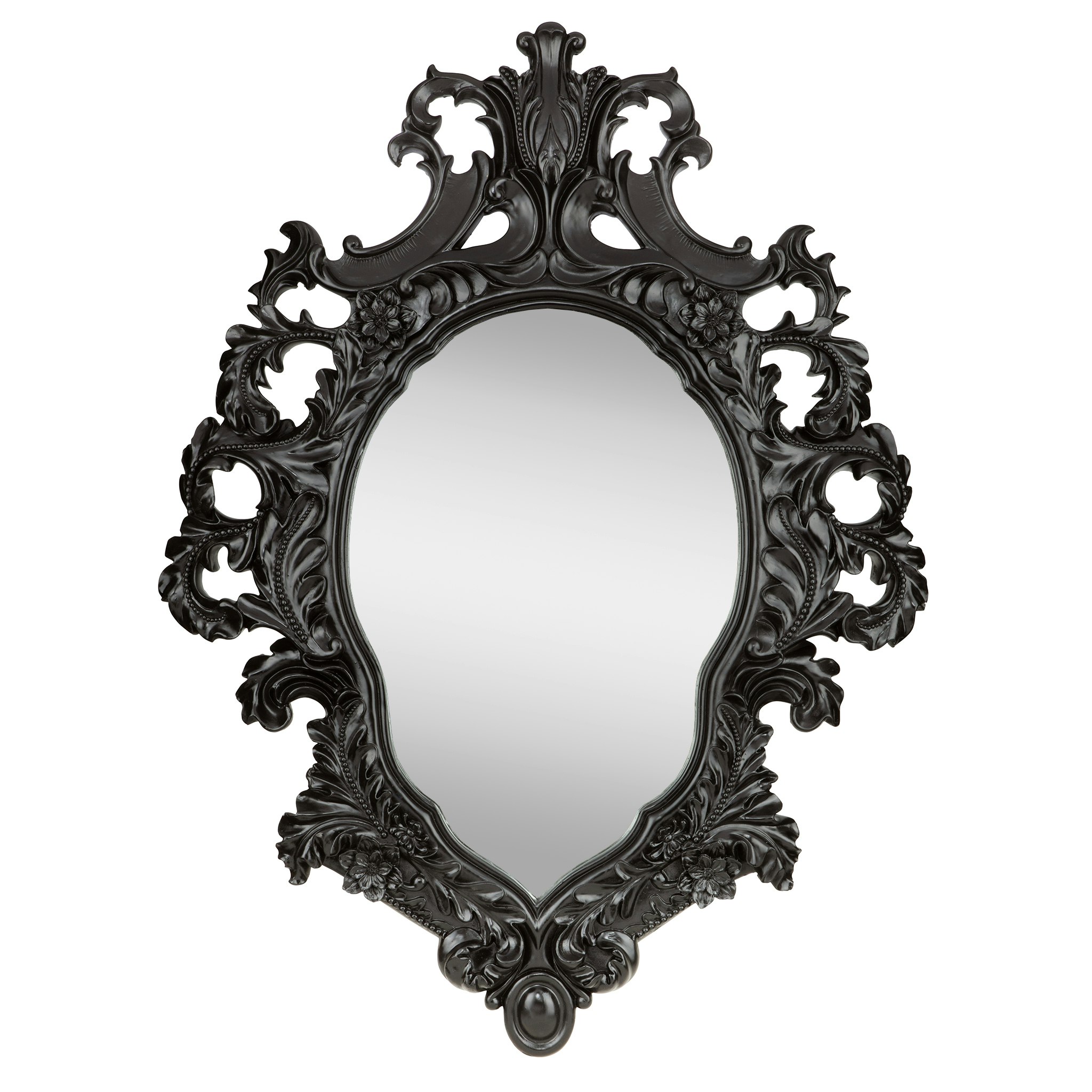 Toscano Madame Antoinette Salon Mirror - Ebony, Designer Resin