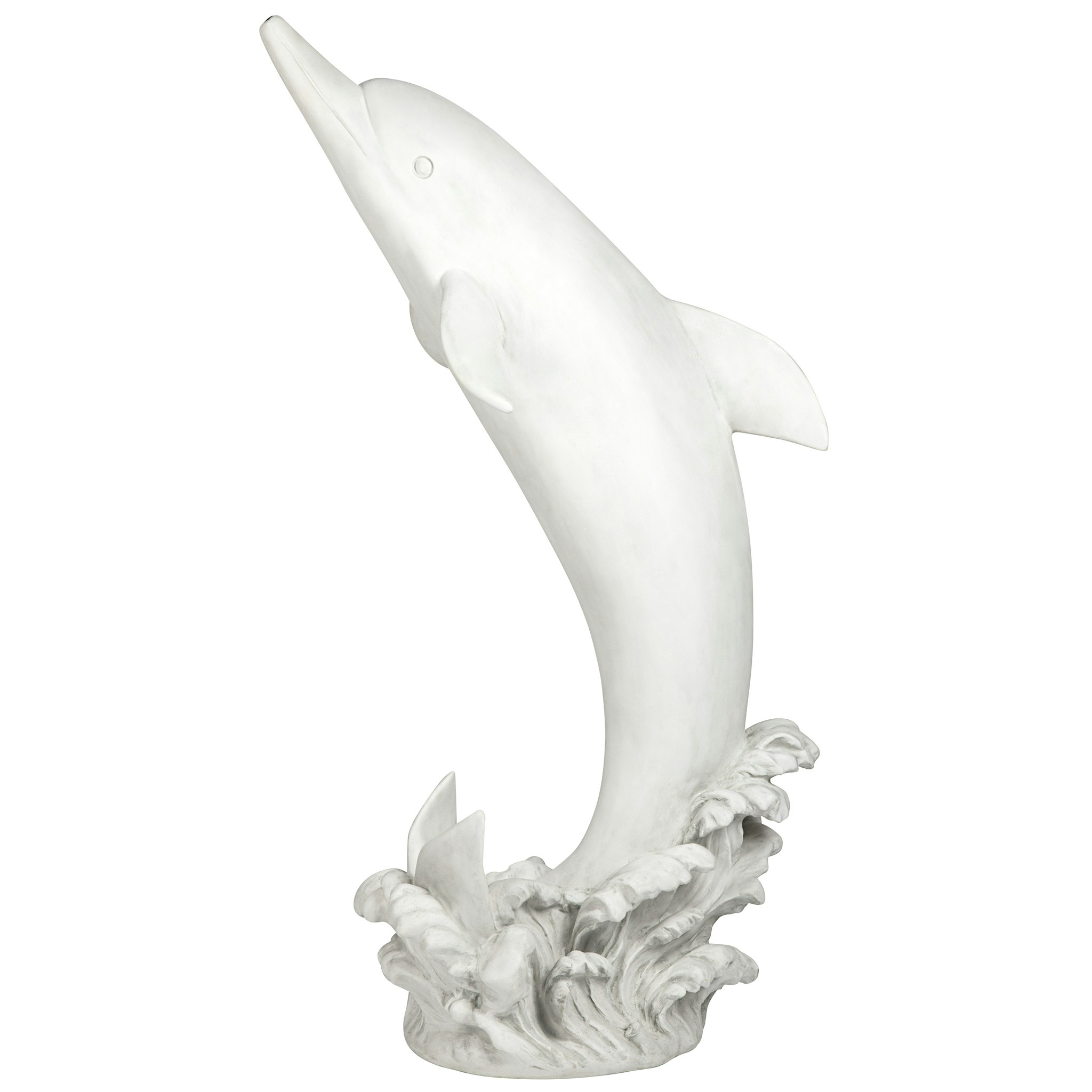 Toscano Tropical Tale Leaping Dolphin Piped Garden Statue - Large