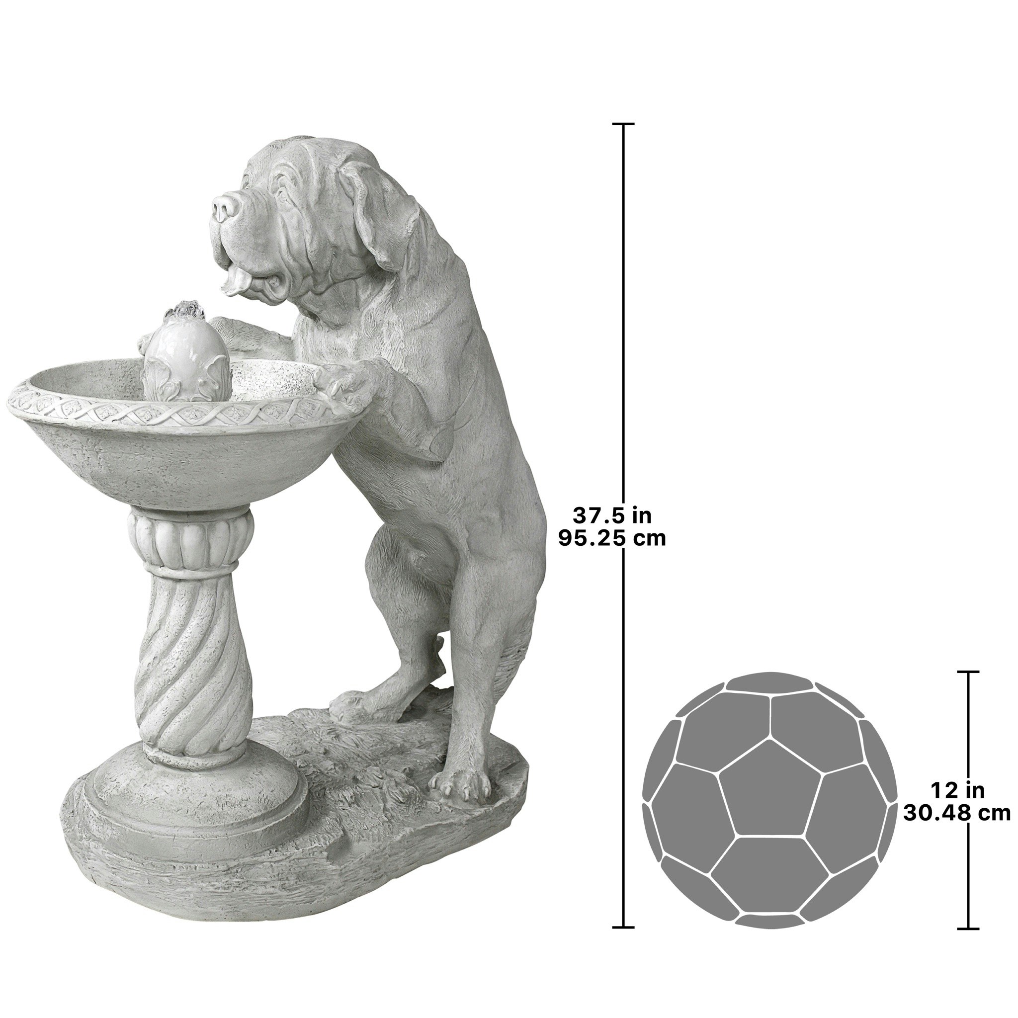 Toscano - Quenching a Big Thirst Sculptural Dog Fountain