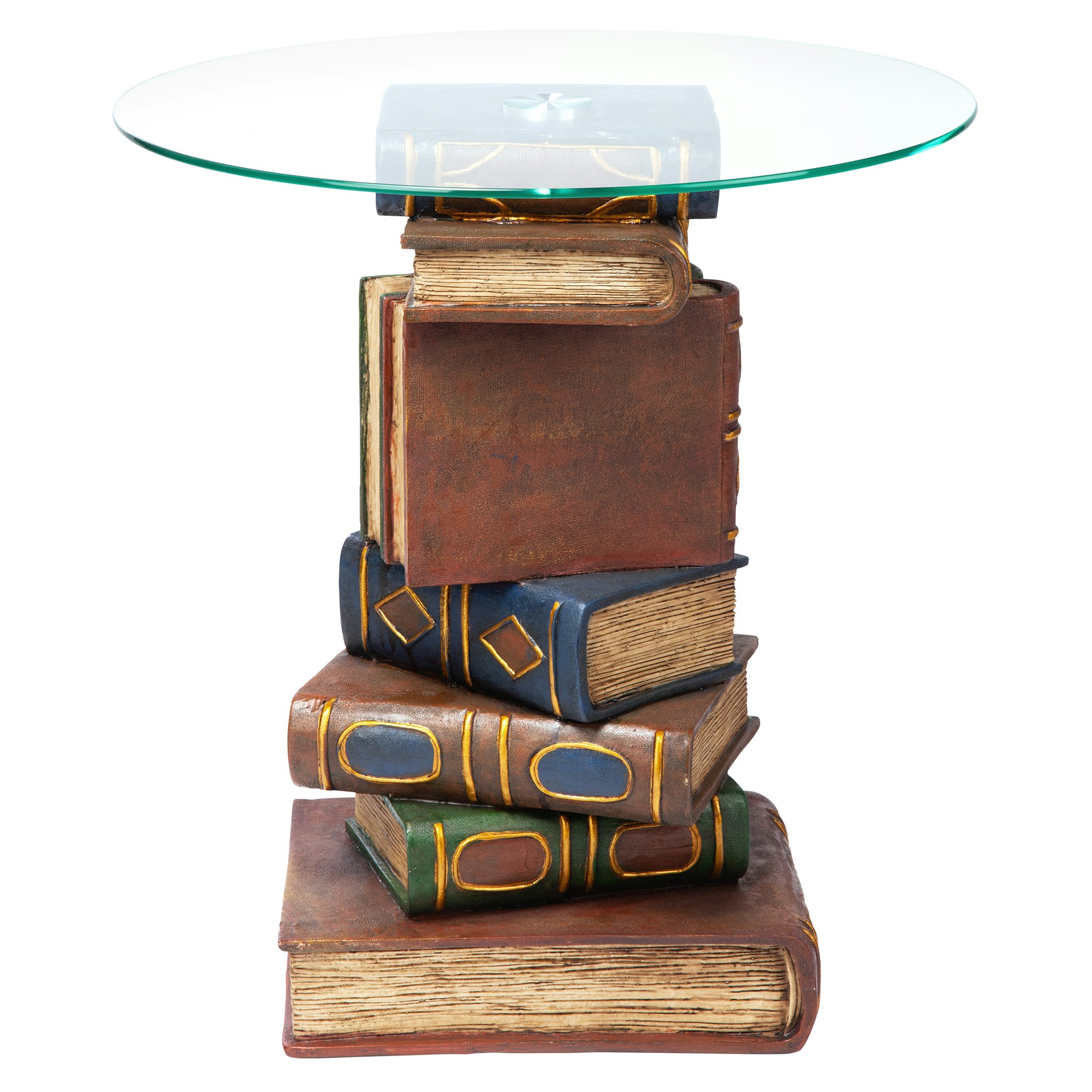 Toscano - Stacked Volumes Sculptural Book Table in Designer Resin