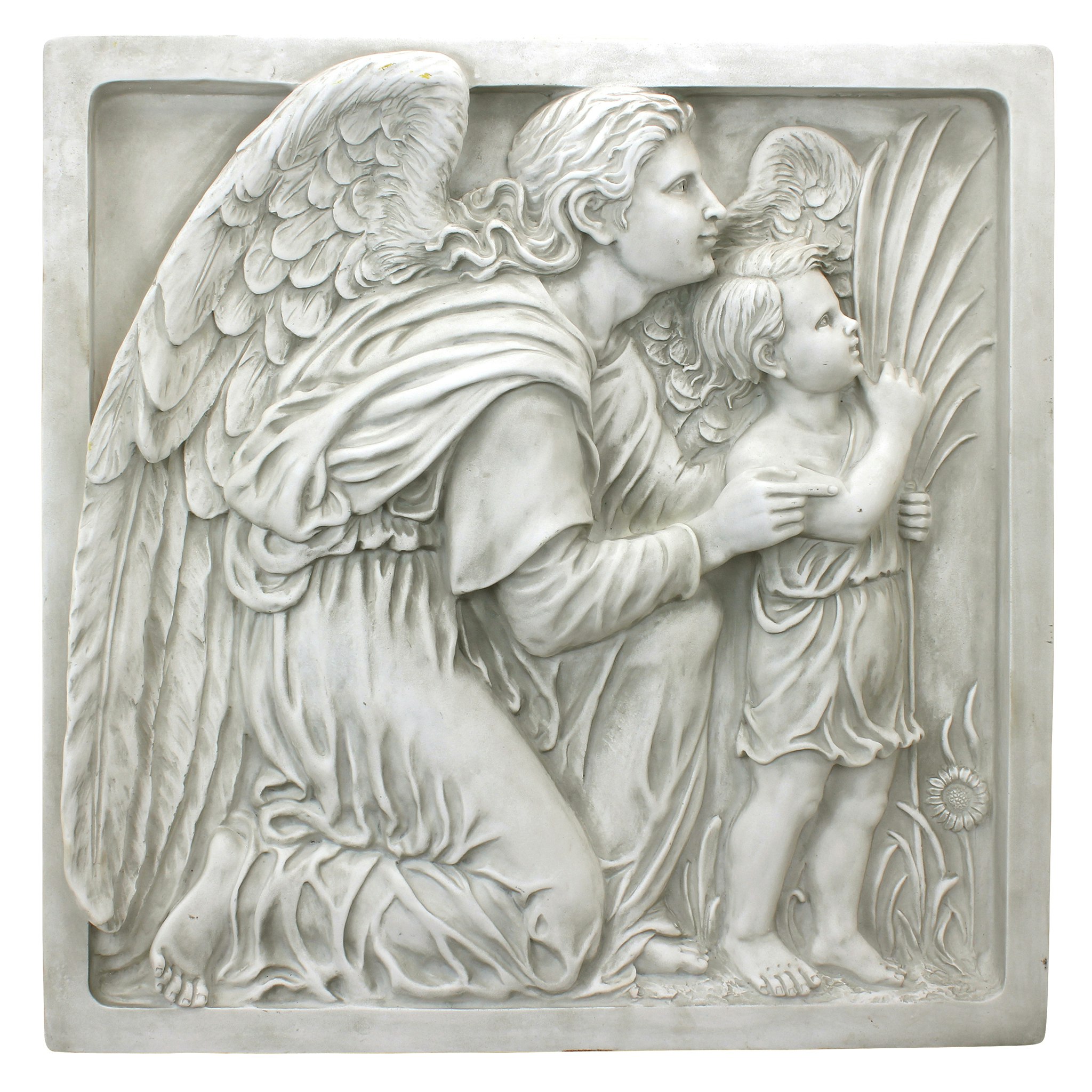 Toscano - Guiding Angel Sculptural Wall Frieze